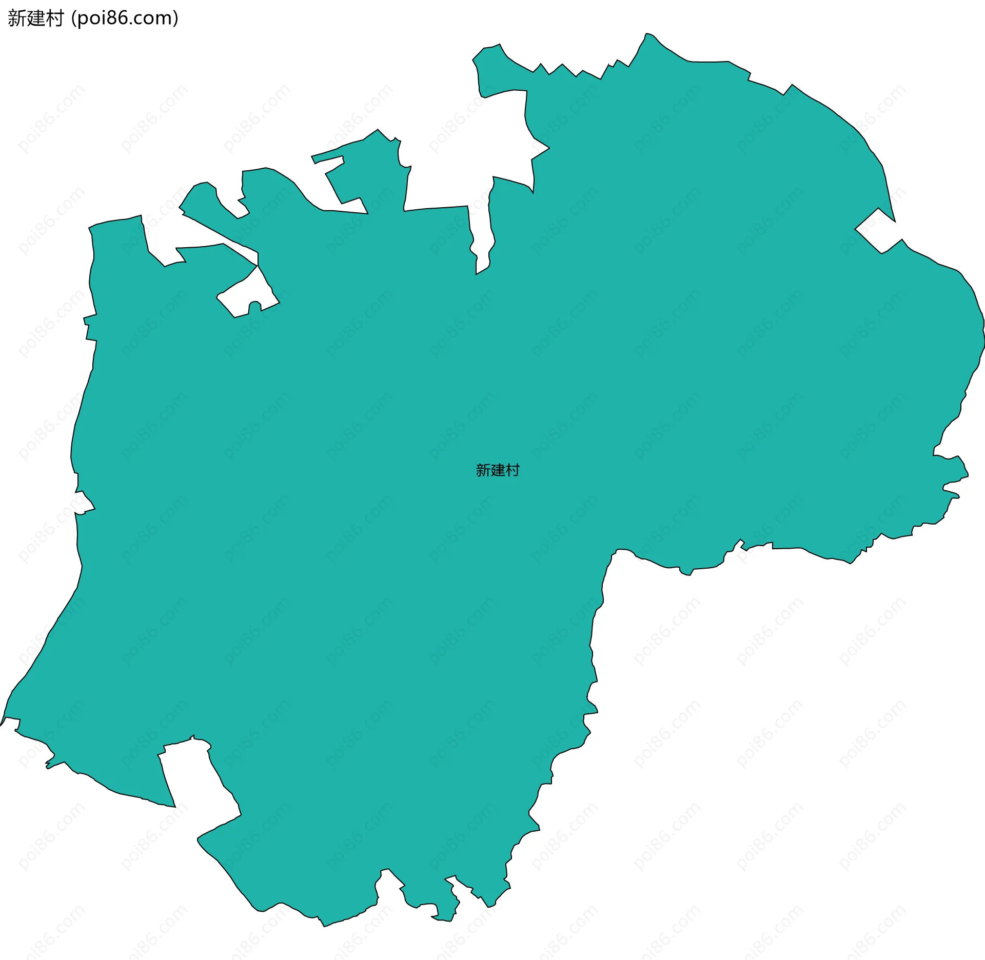 新建村边界地图