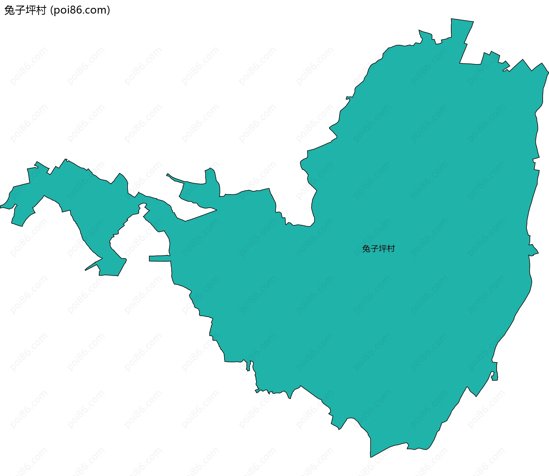 兔子坪村边界地图