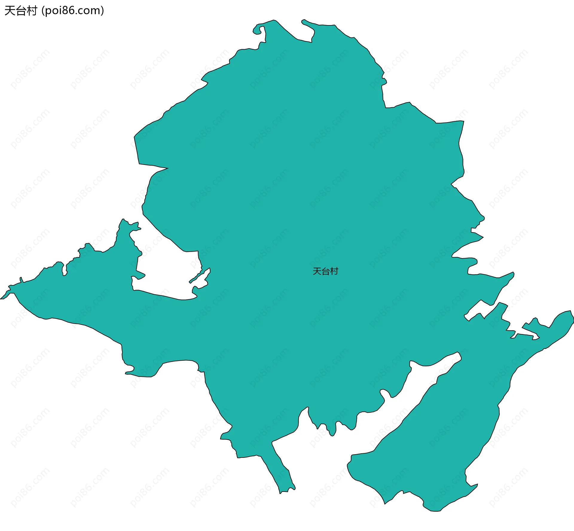 天台村边界地图