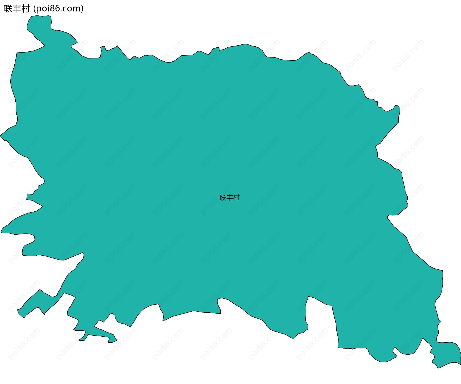 联丰村边界地图