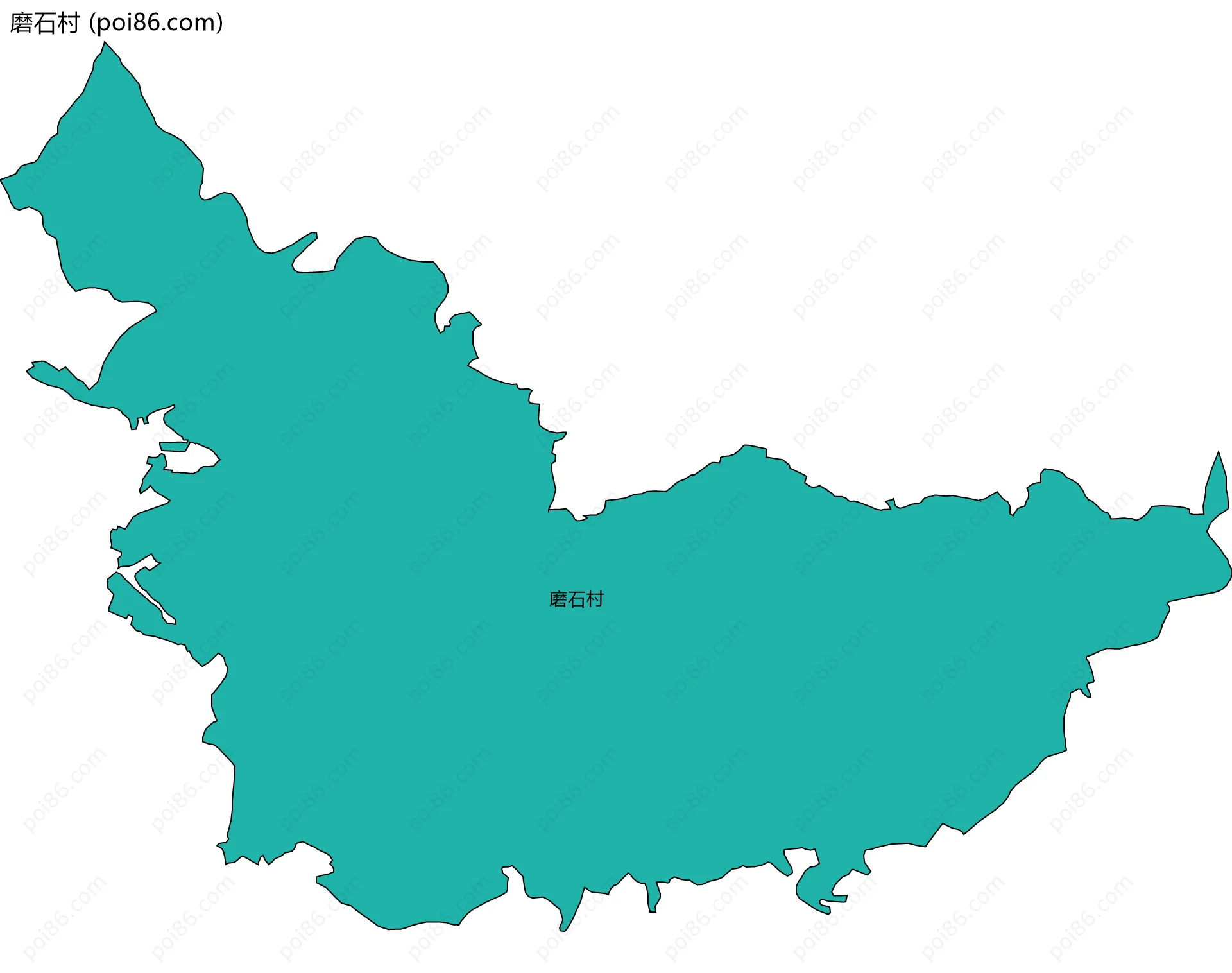 磨石村边界地图