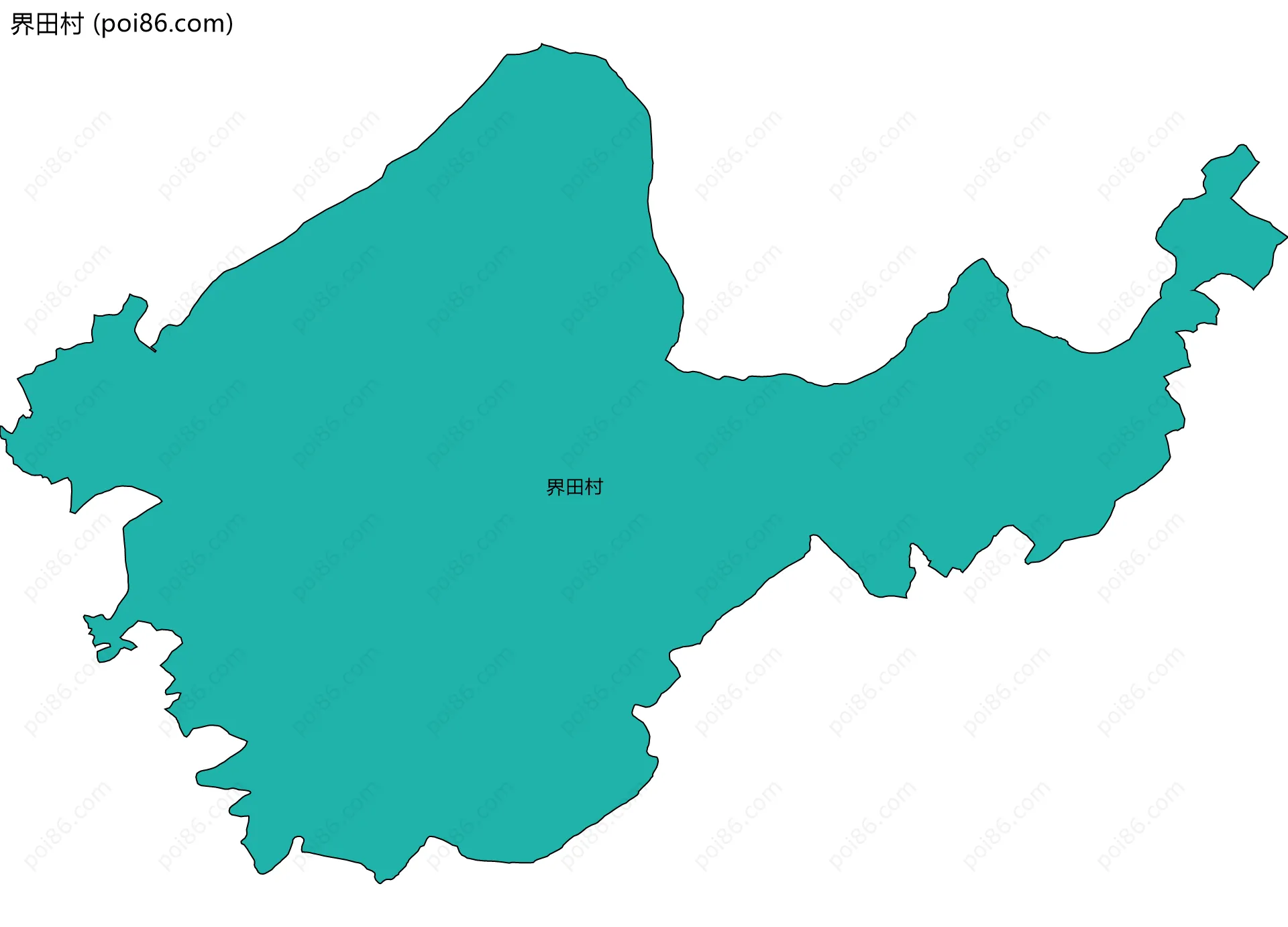 界田村边界地图