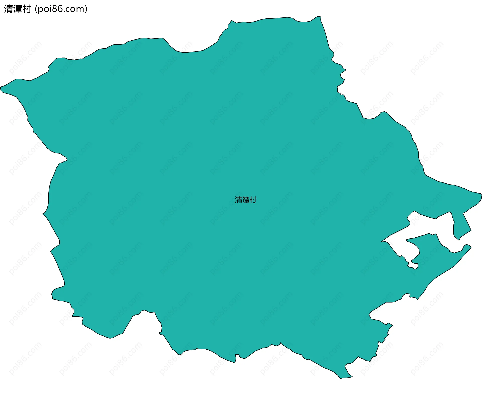 清潭村边界地图