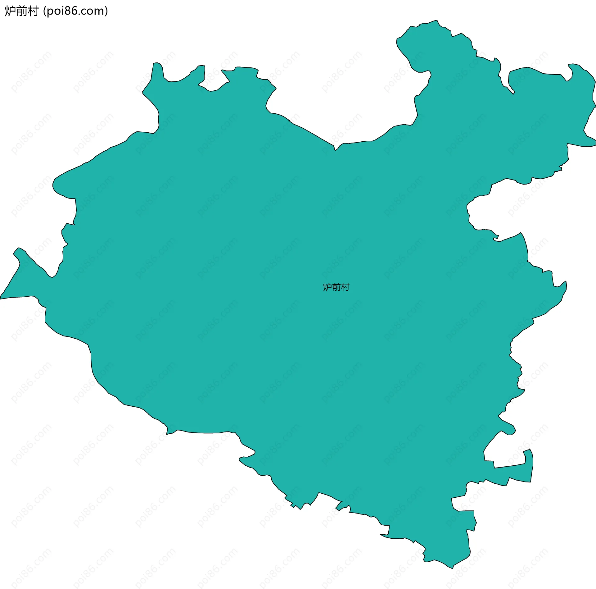 炉前村边界地图