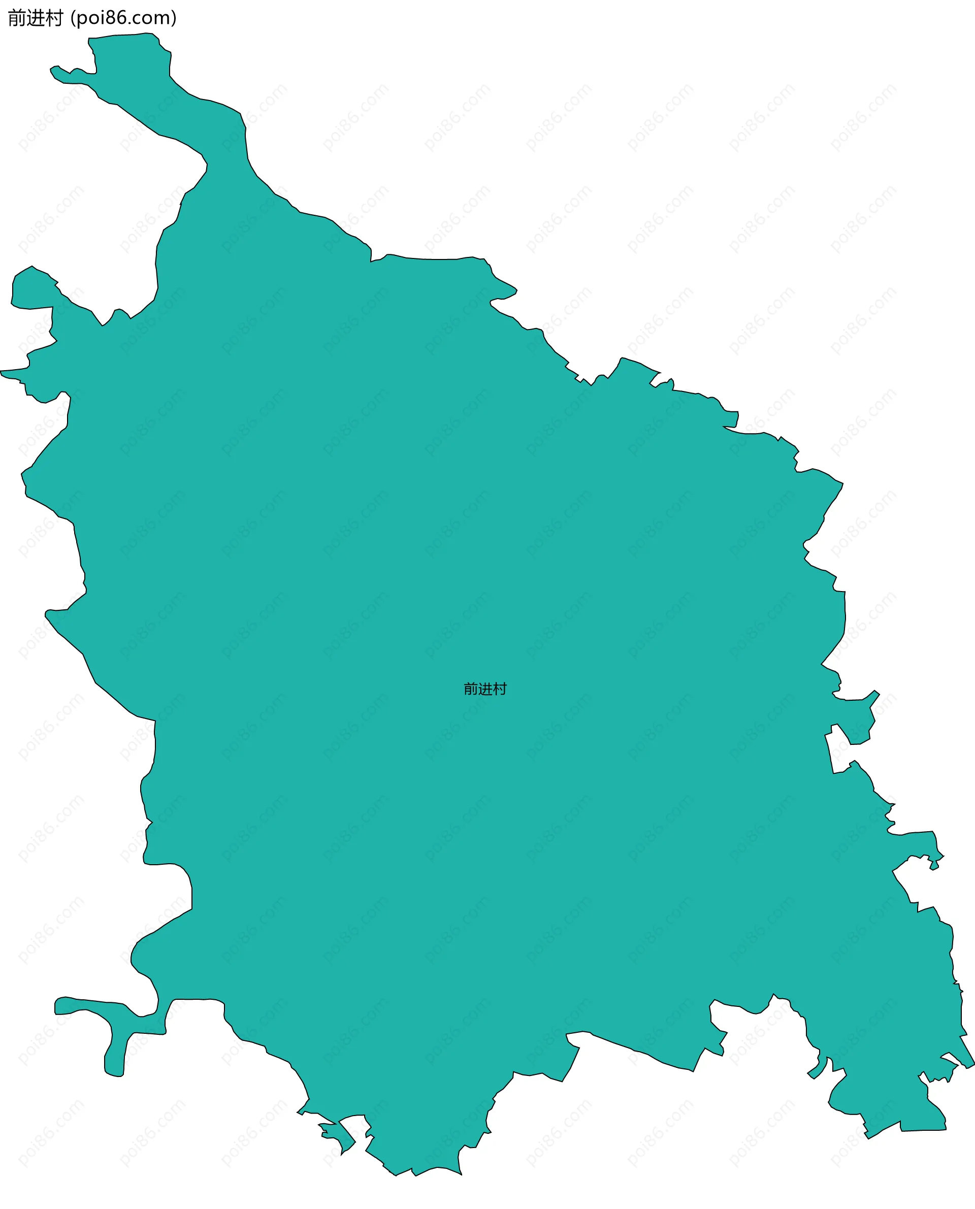 前进村边界地图