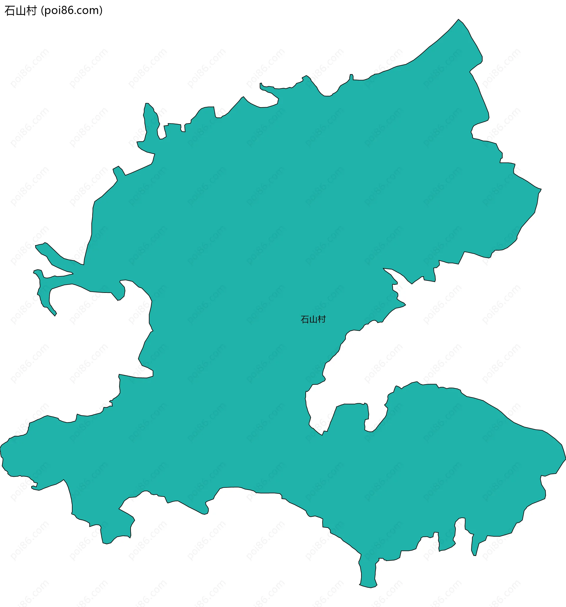 石山村边界地图