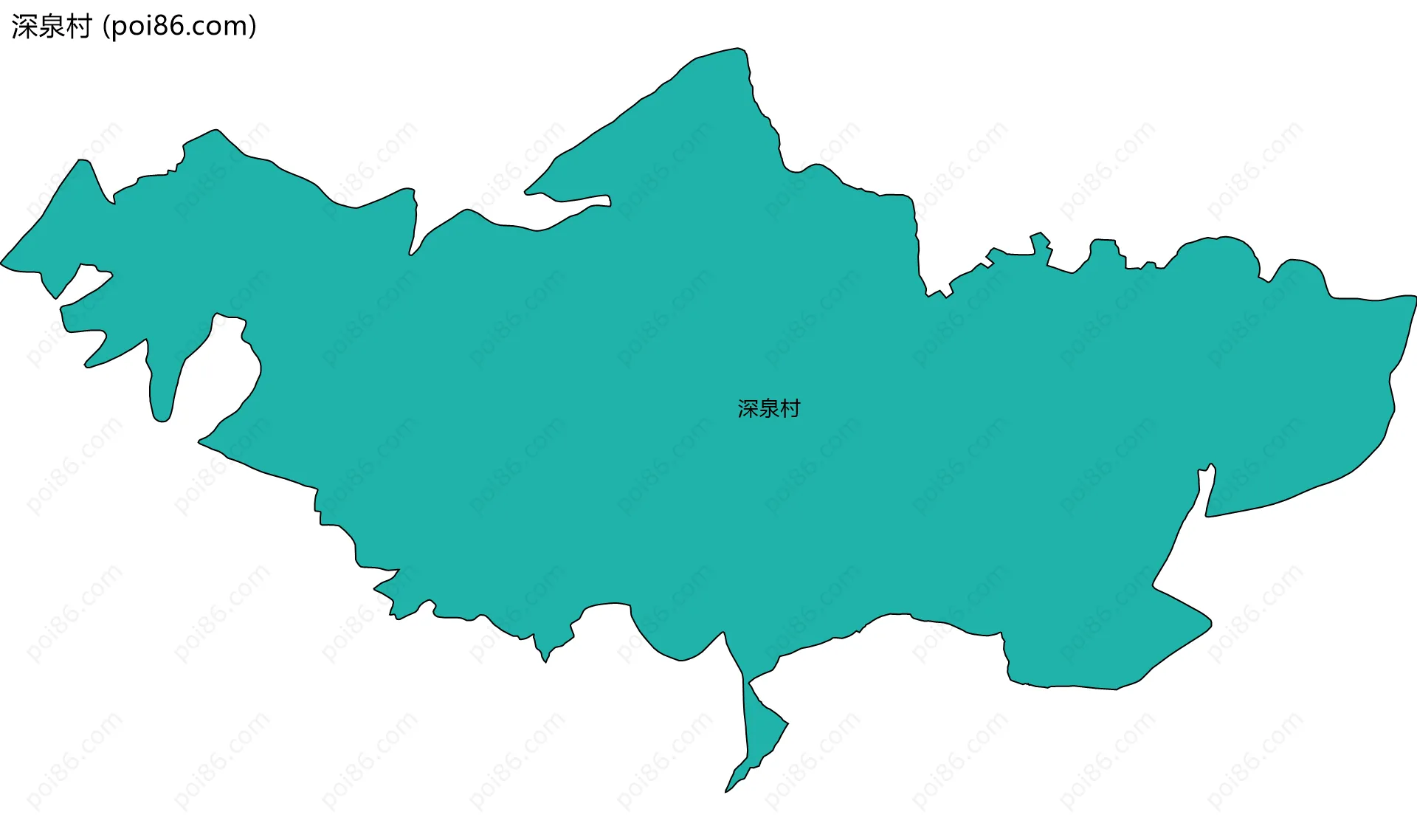 深泉村边界地图