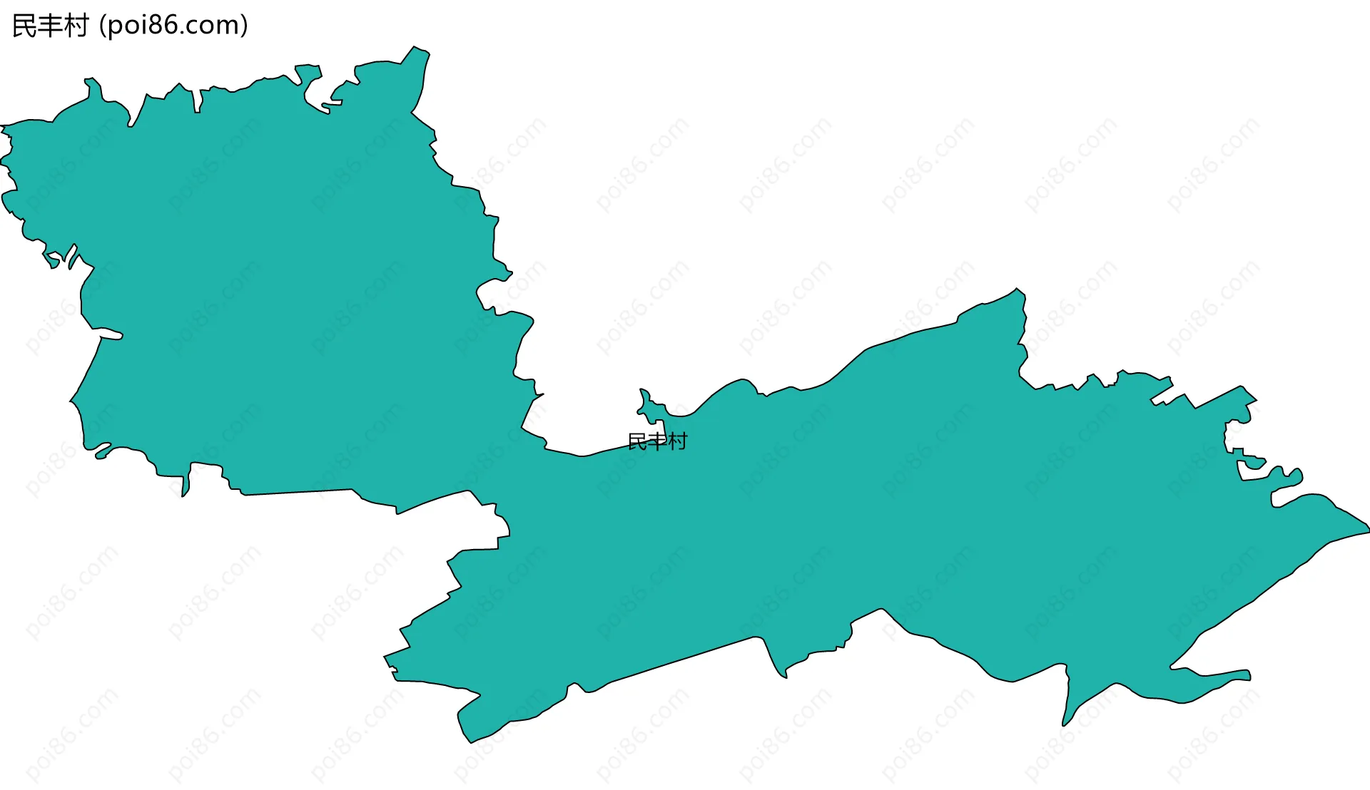 民丰村边界地图