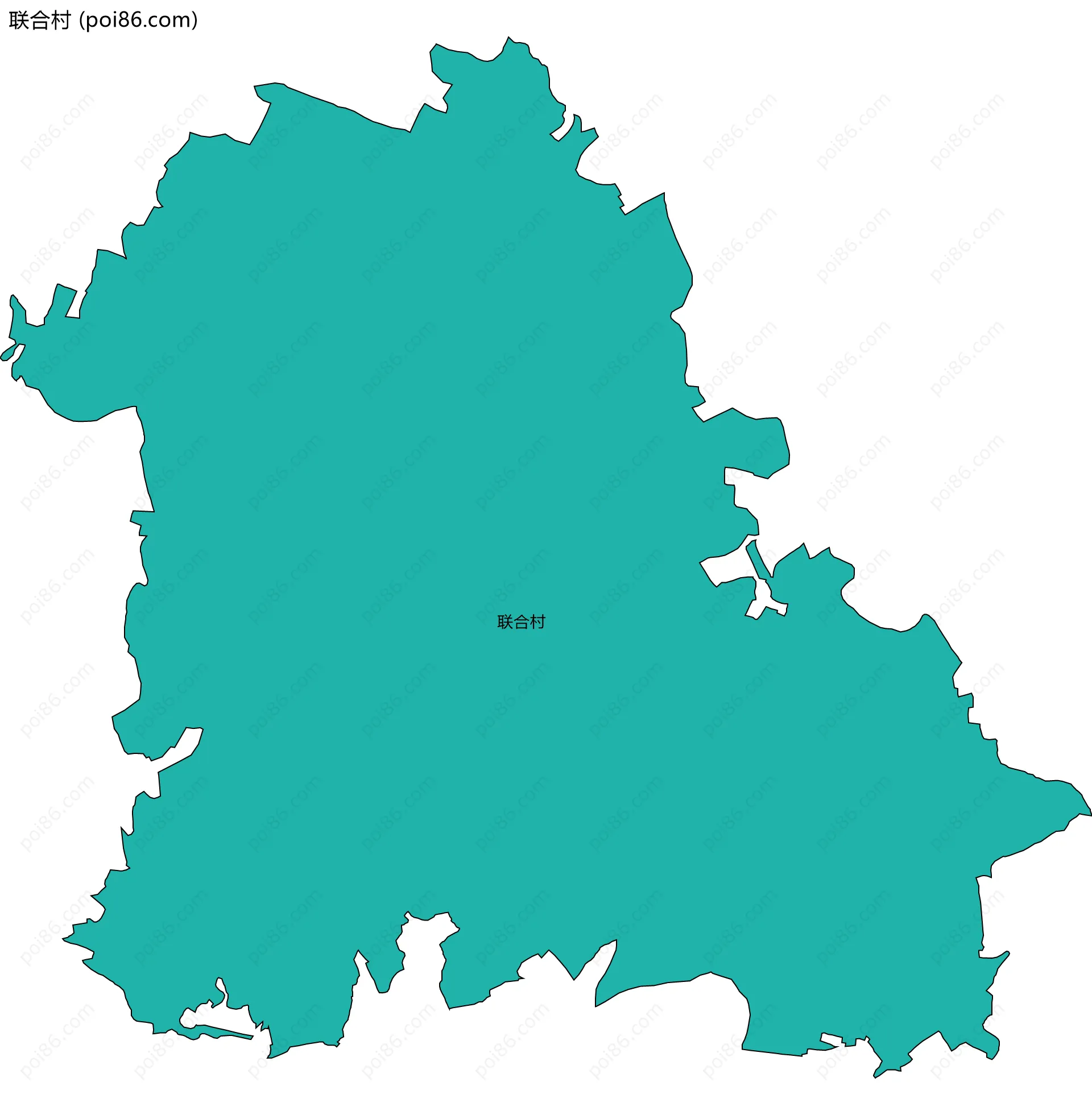 联合村边界地图