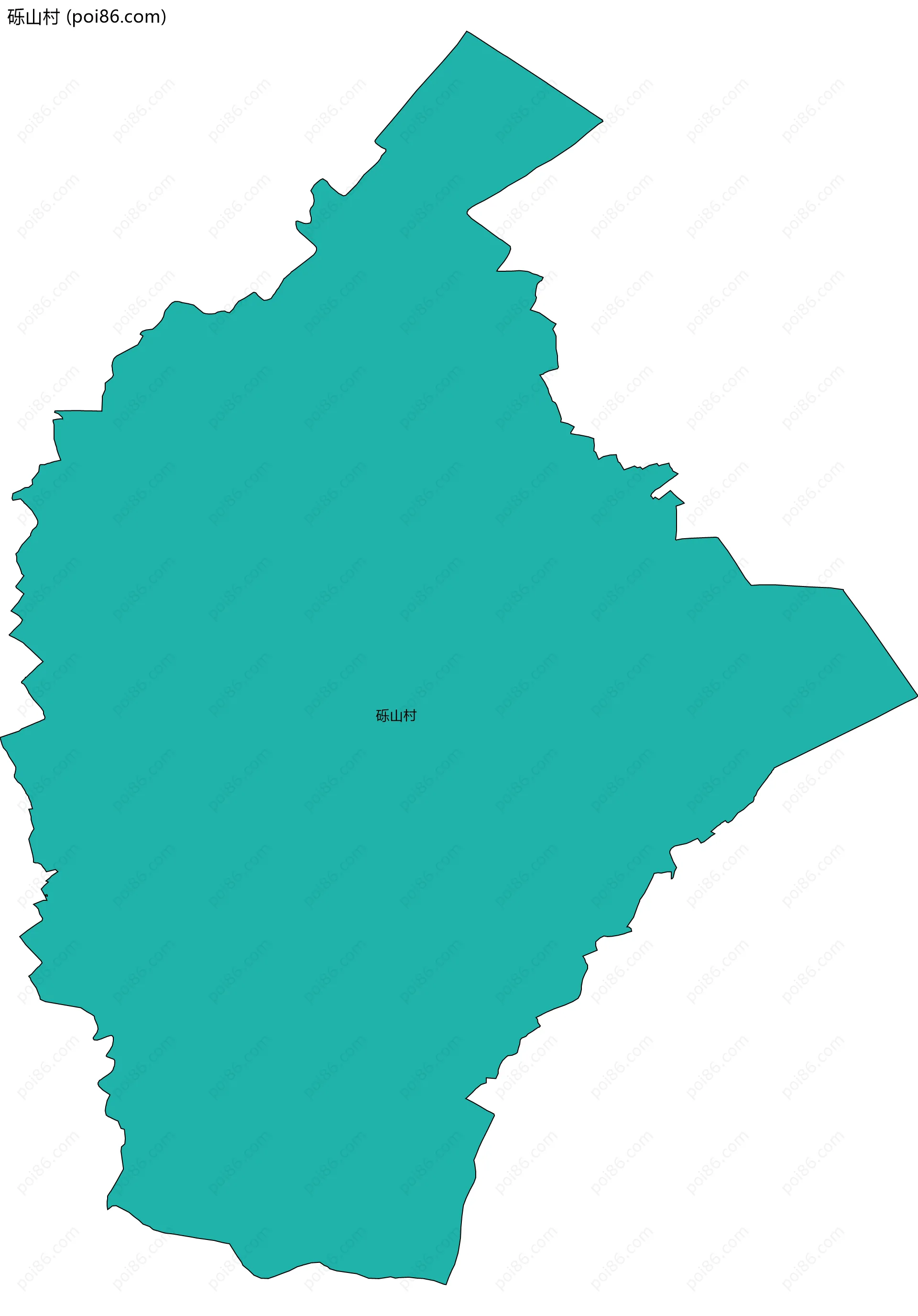砾山村边界地图