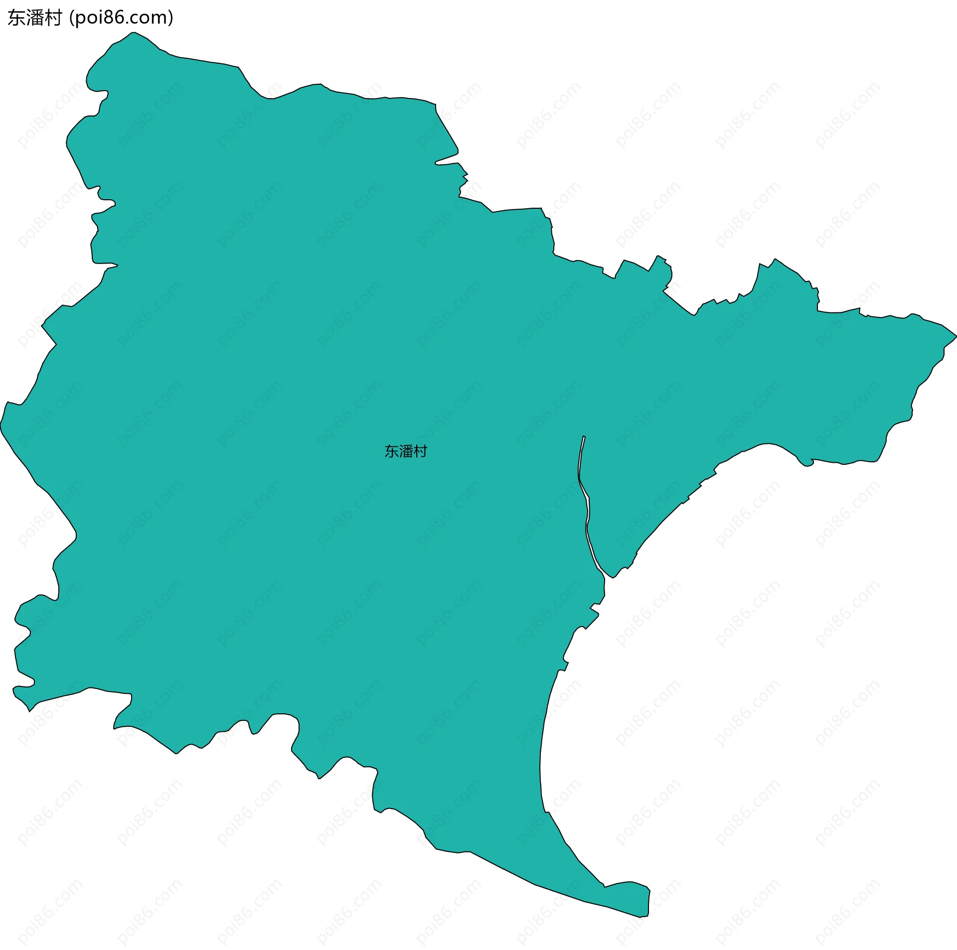 东潘村边界地图