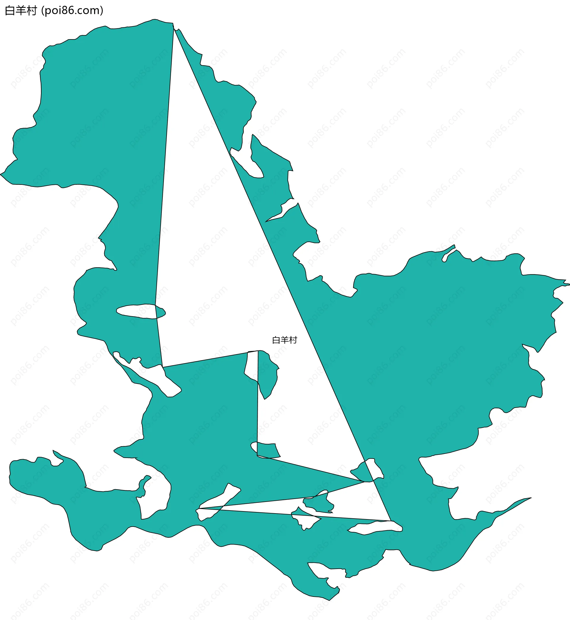 白羊村边界地图