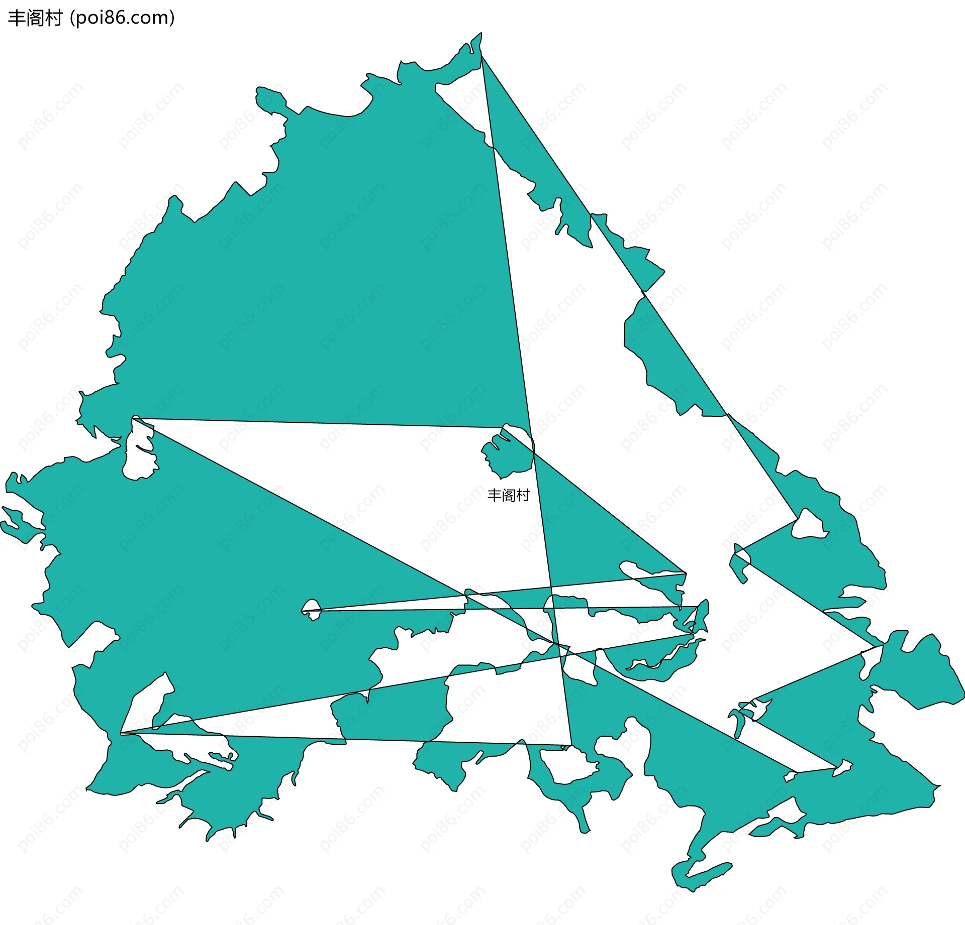 丰阁村边界地图