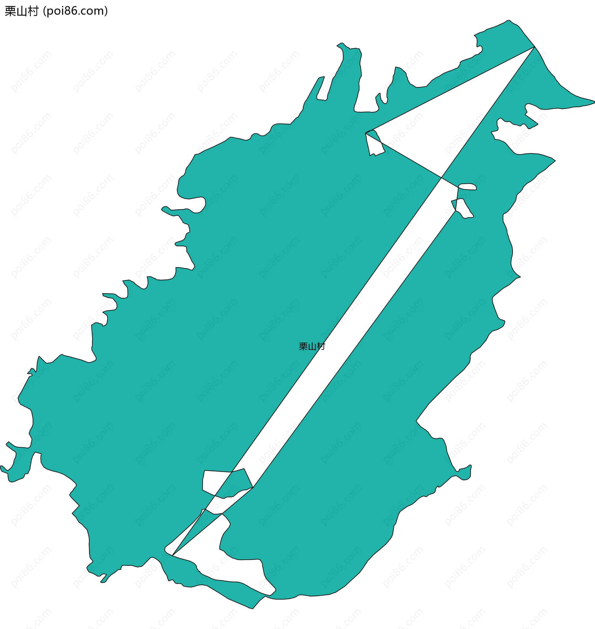 栗山村边界地图