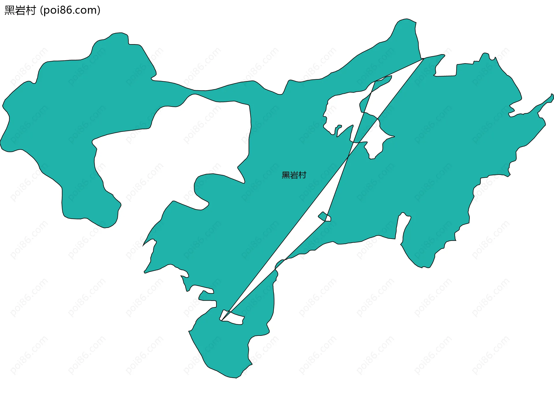 黑岩村边界地图