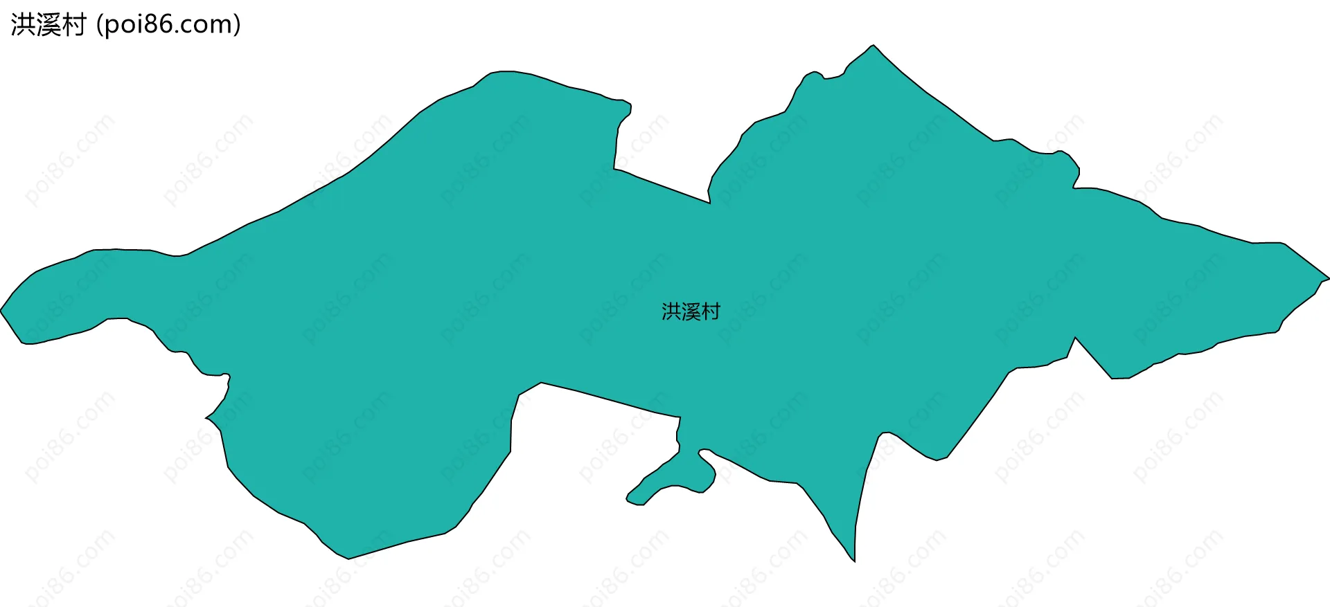 洪溪村边界地图