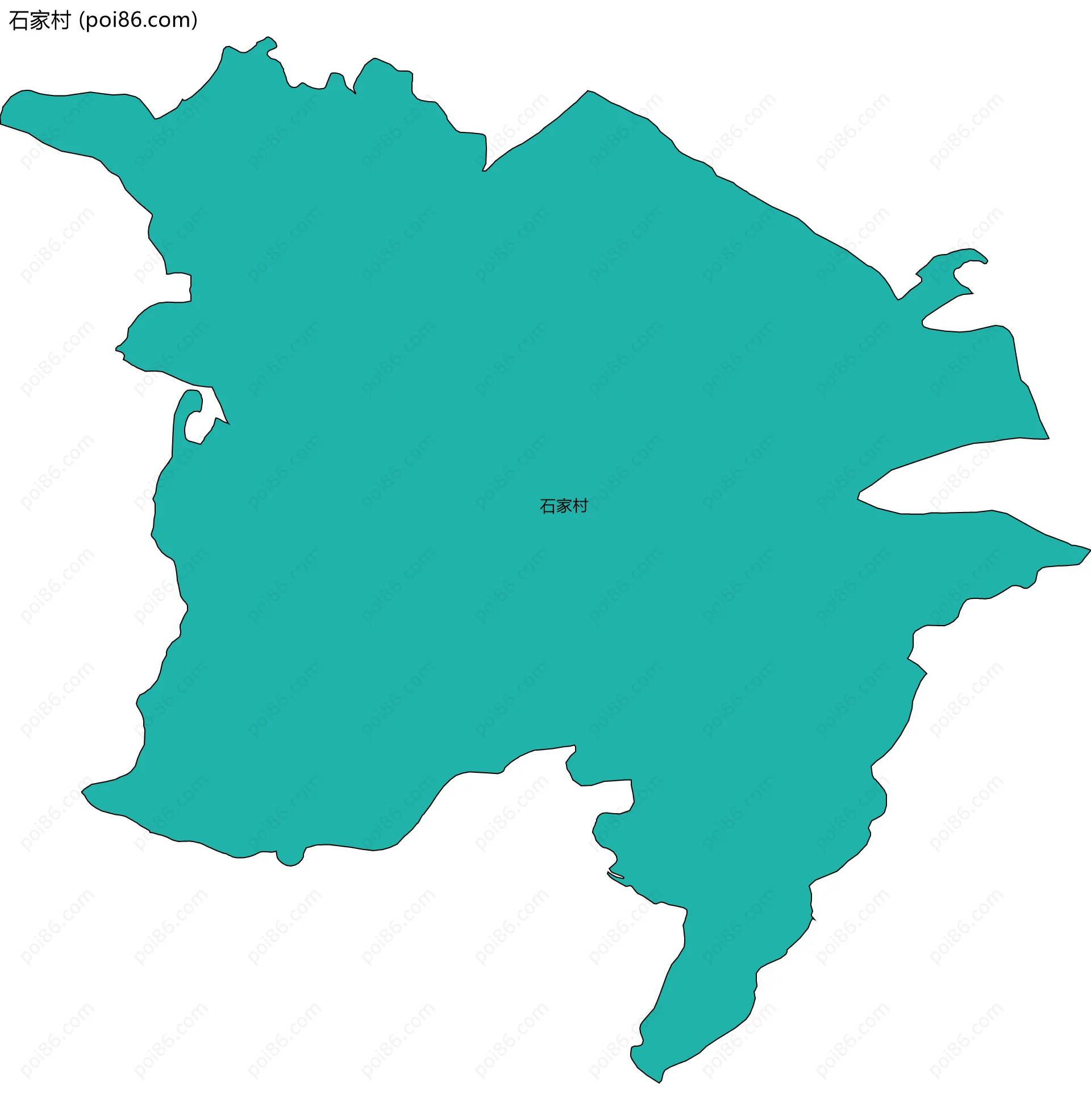 石家村边界地图