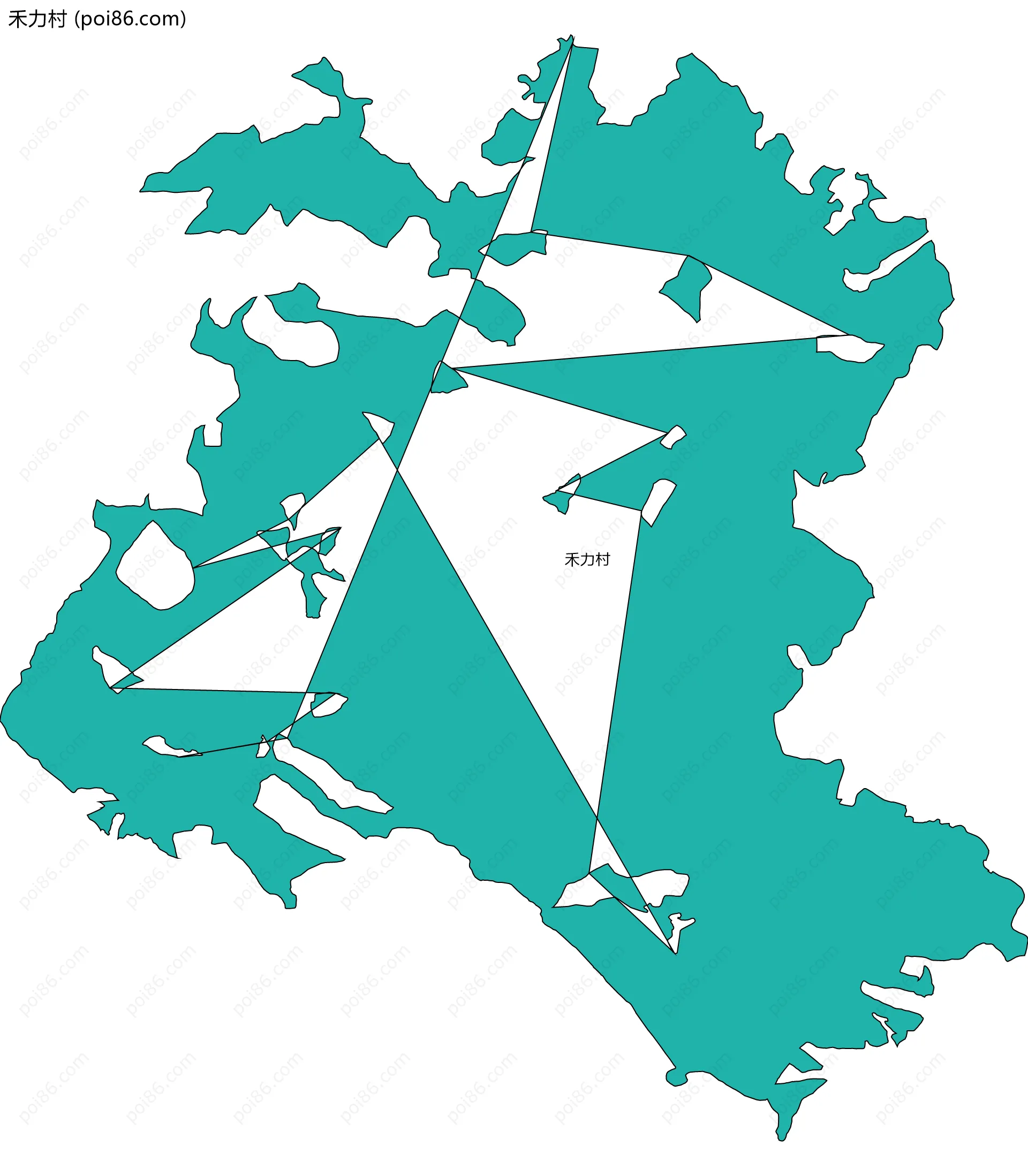 禾力村边界地图