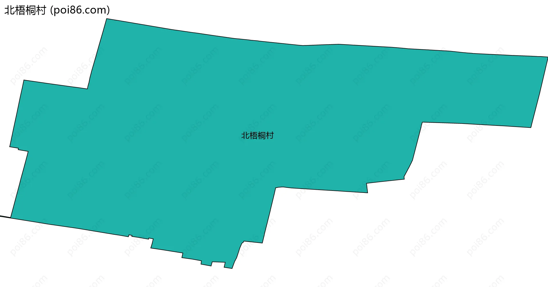 北梧桐村边界地图