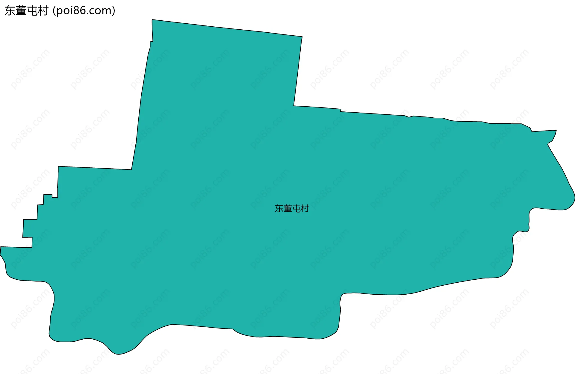 东董屯村边界地图