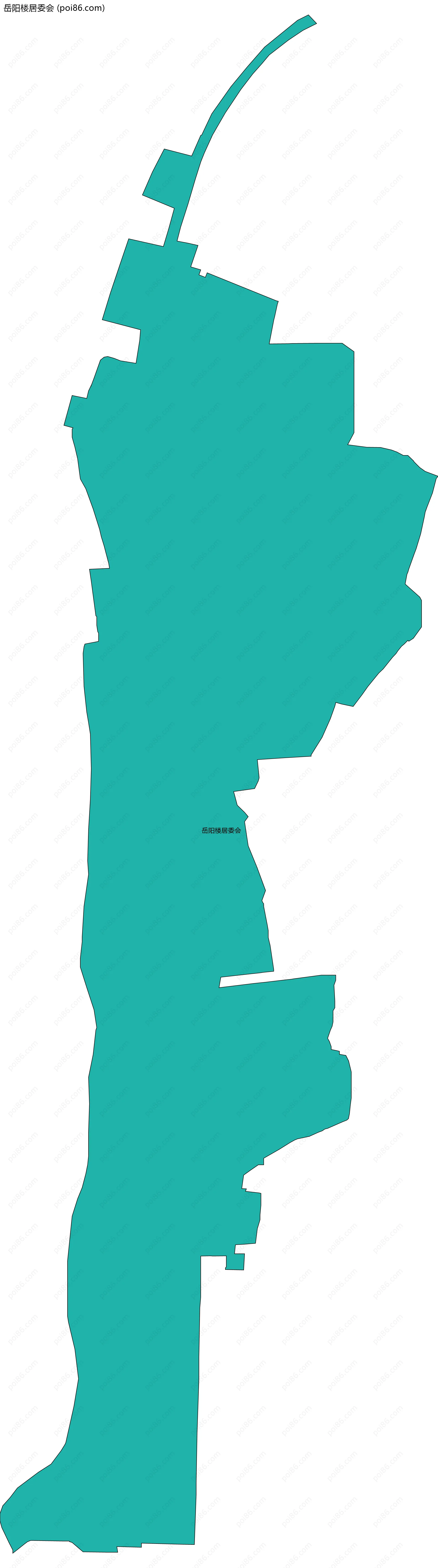 岳阳楼居委会边界地图