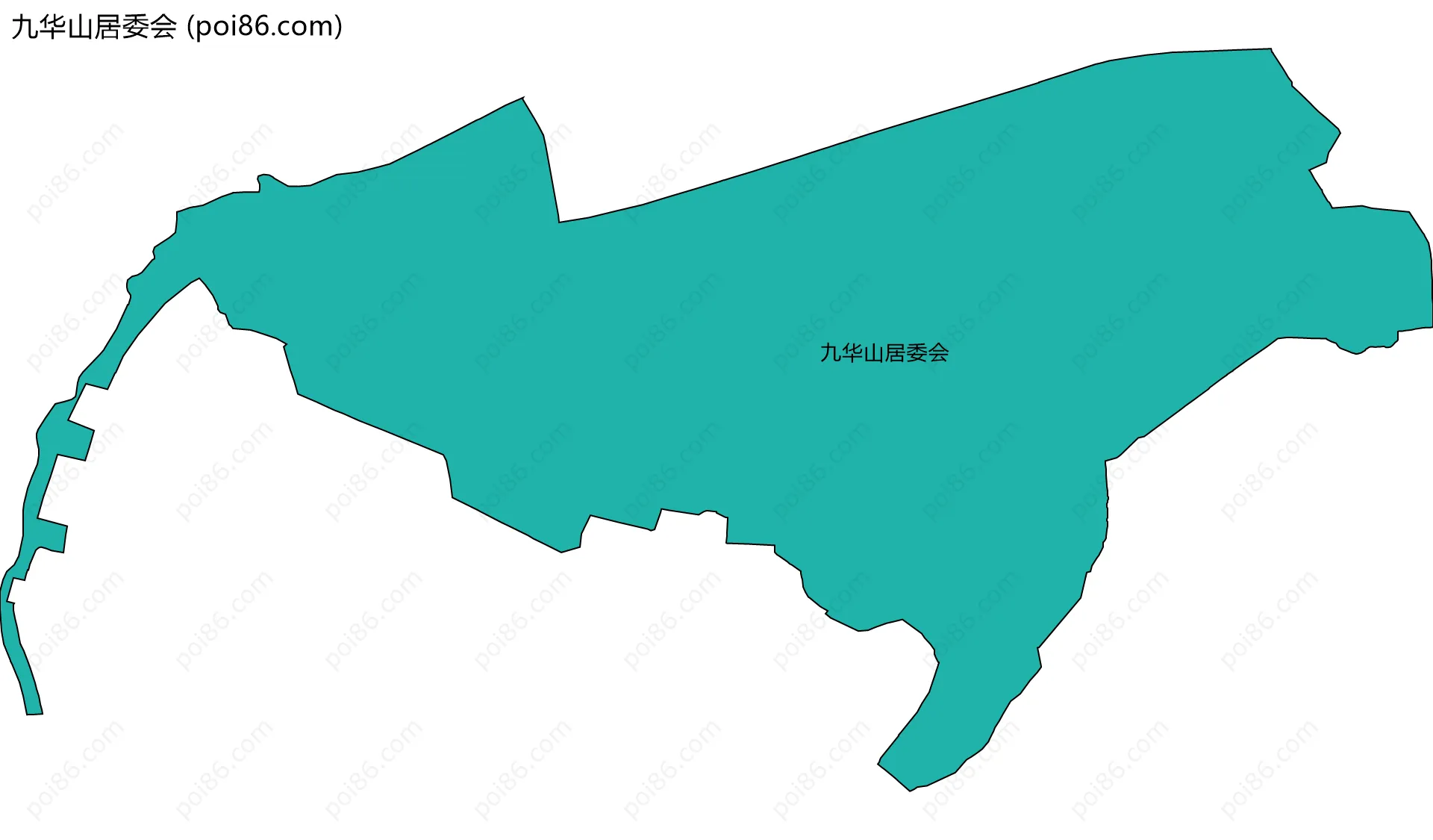 九华山居委会边界地图