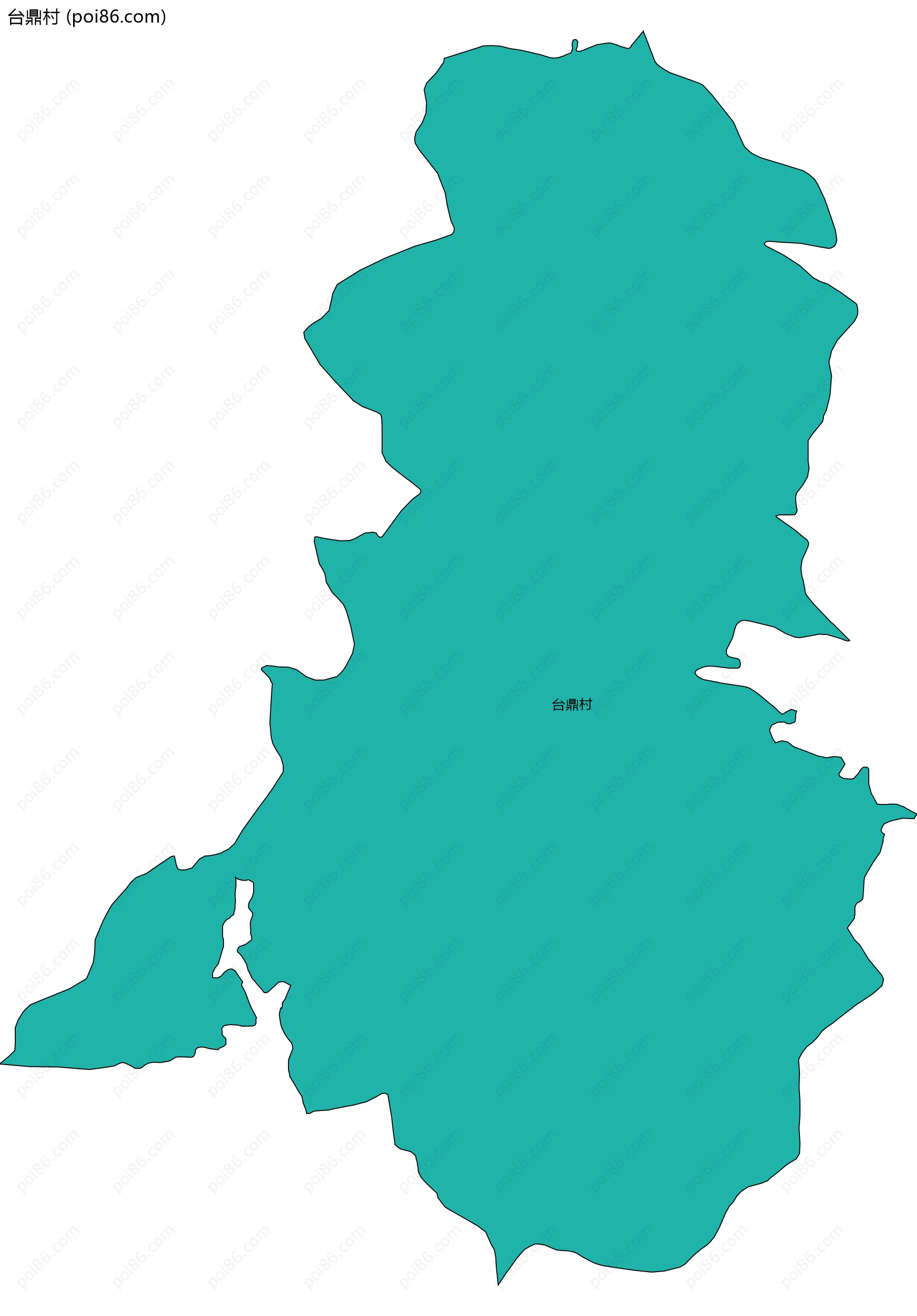 台鼎村边界地图