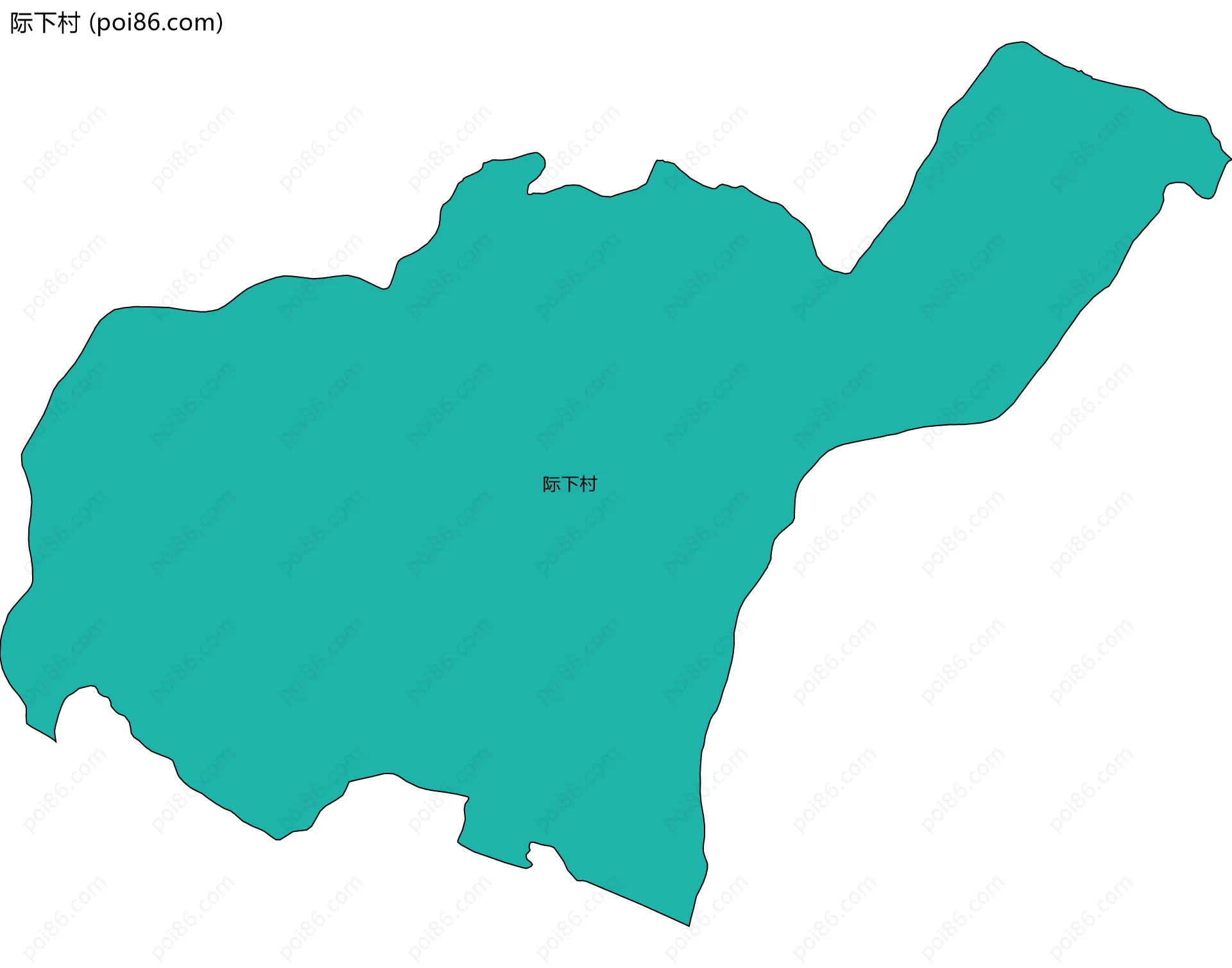 际下村边界地图