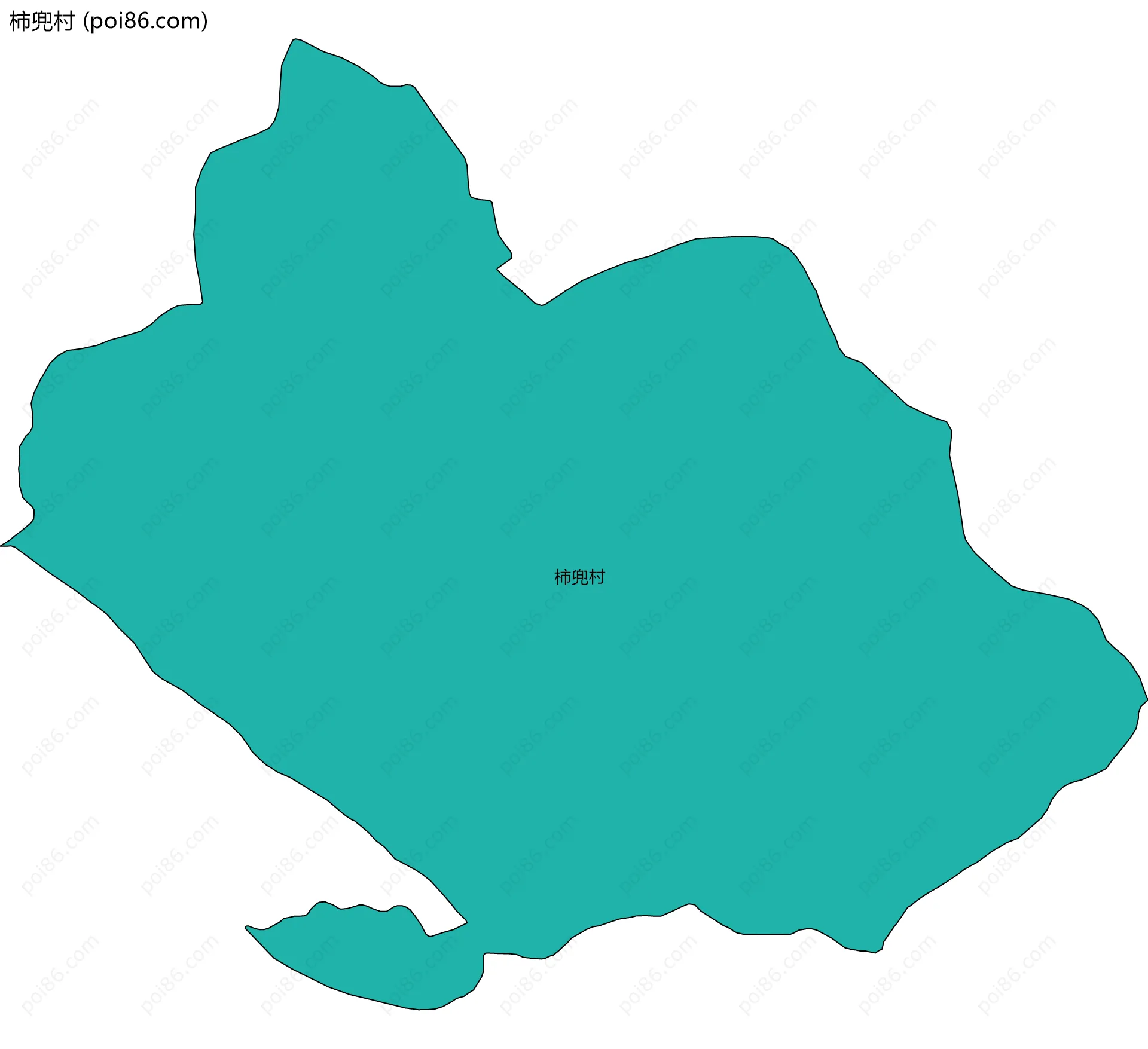 柿兜村边界地图