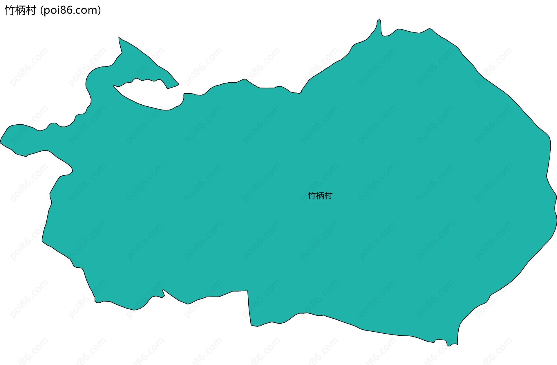 竹柄村边界地图