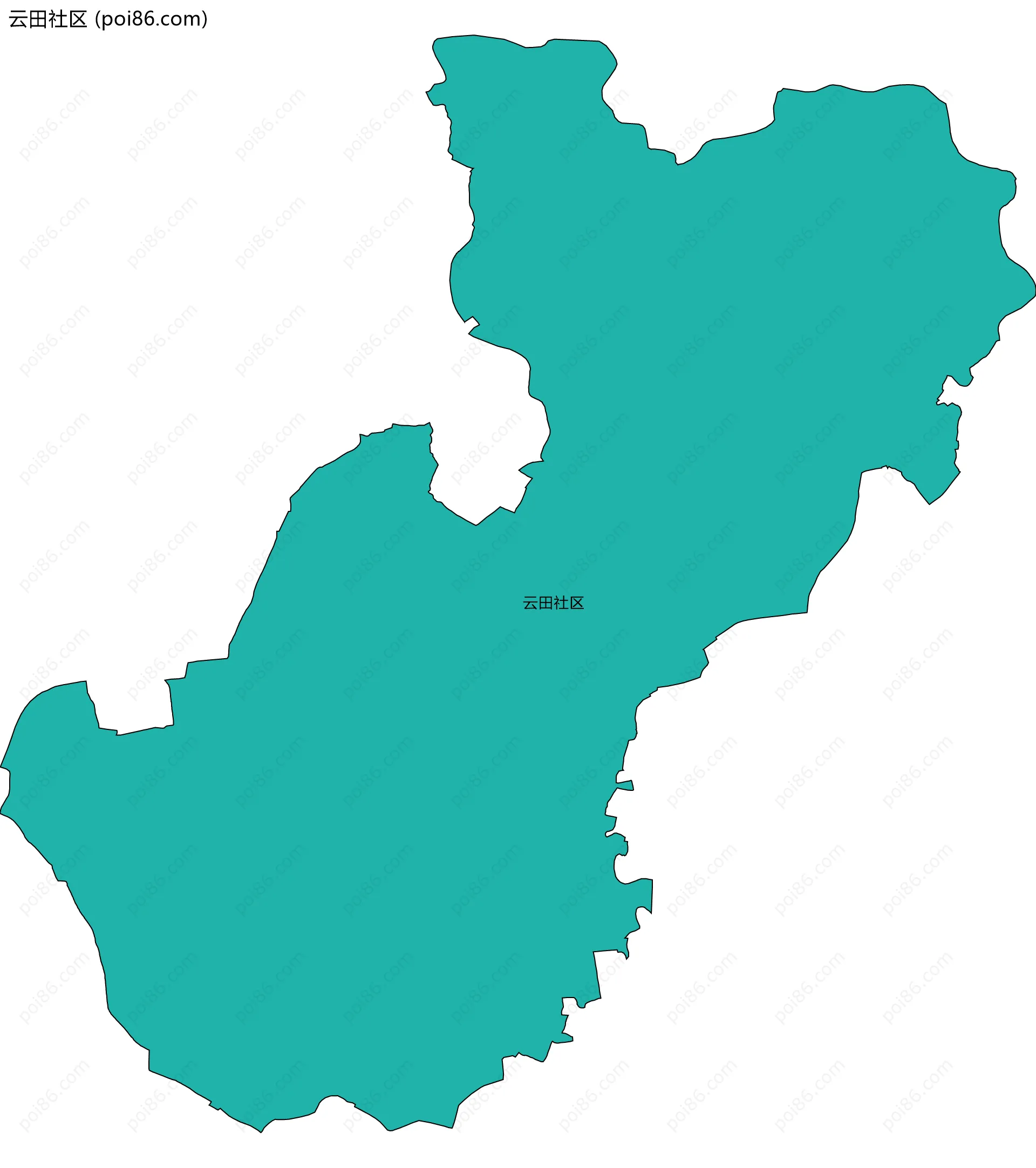 云田社区边界地图