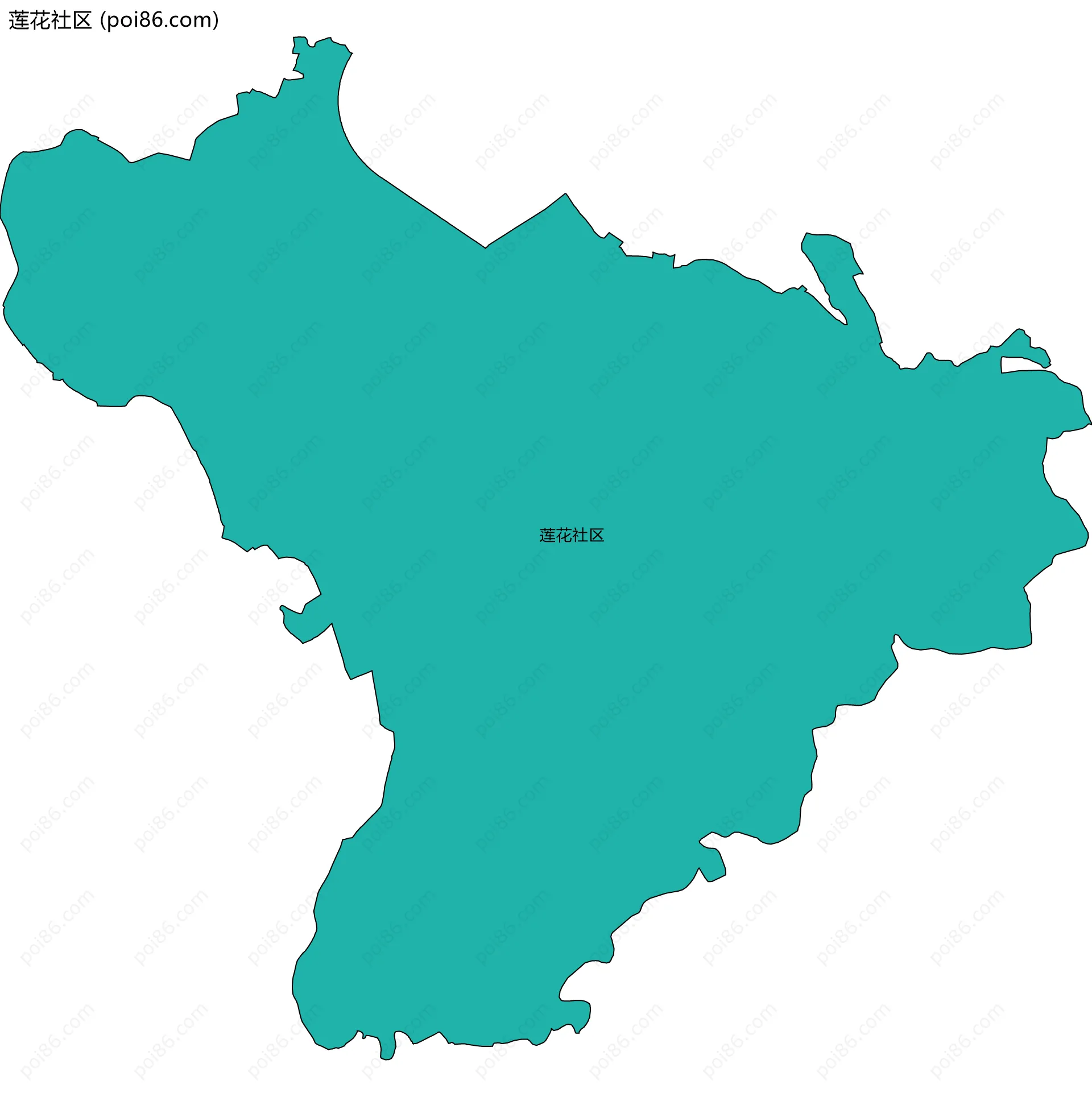 莲花社区边界地图