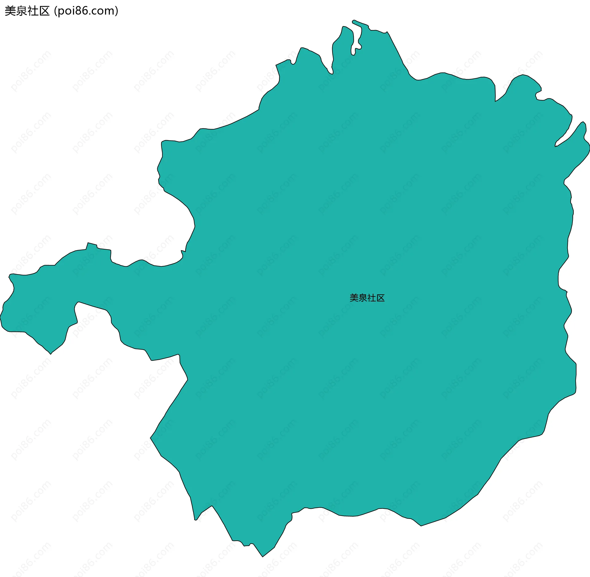 美泉社区边界地图