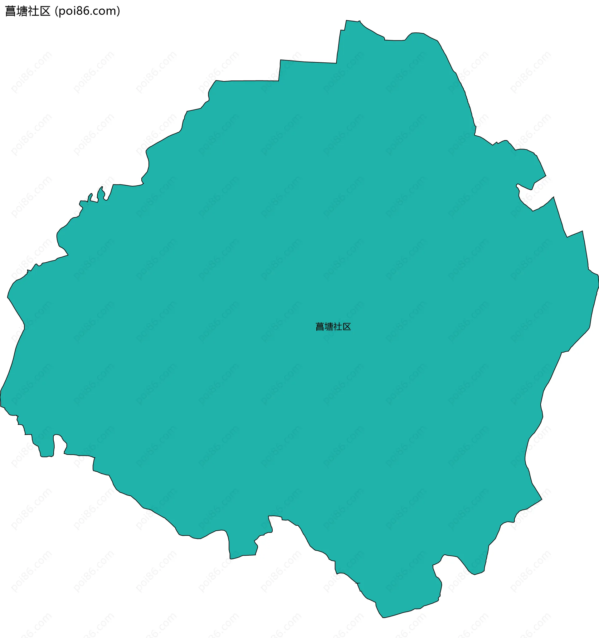 菖塘社区边界地图
