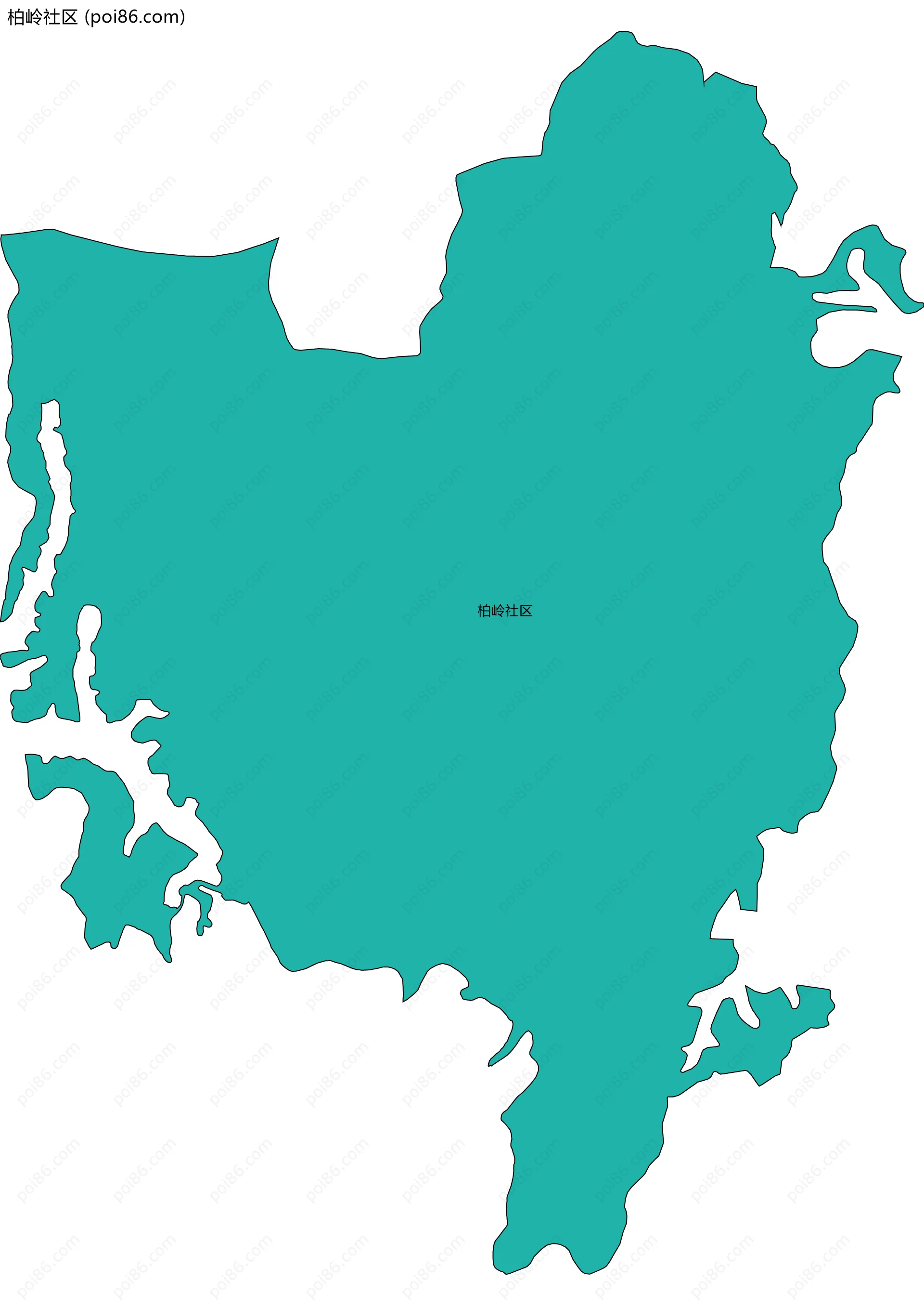 柏岭社区边界地图