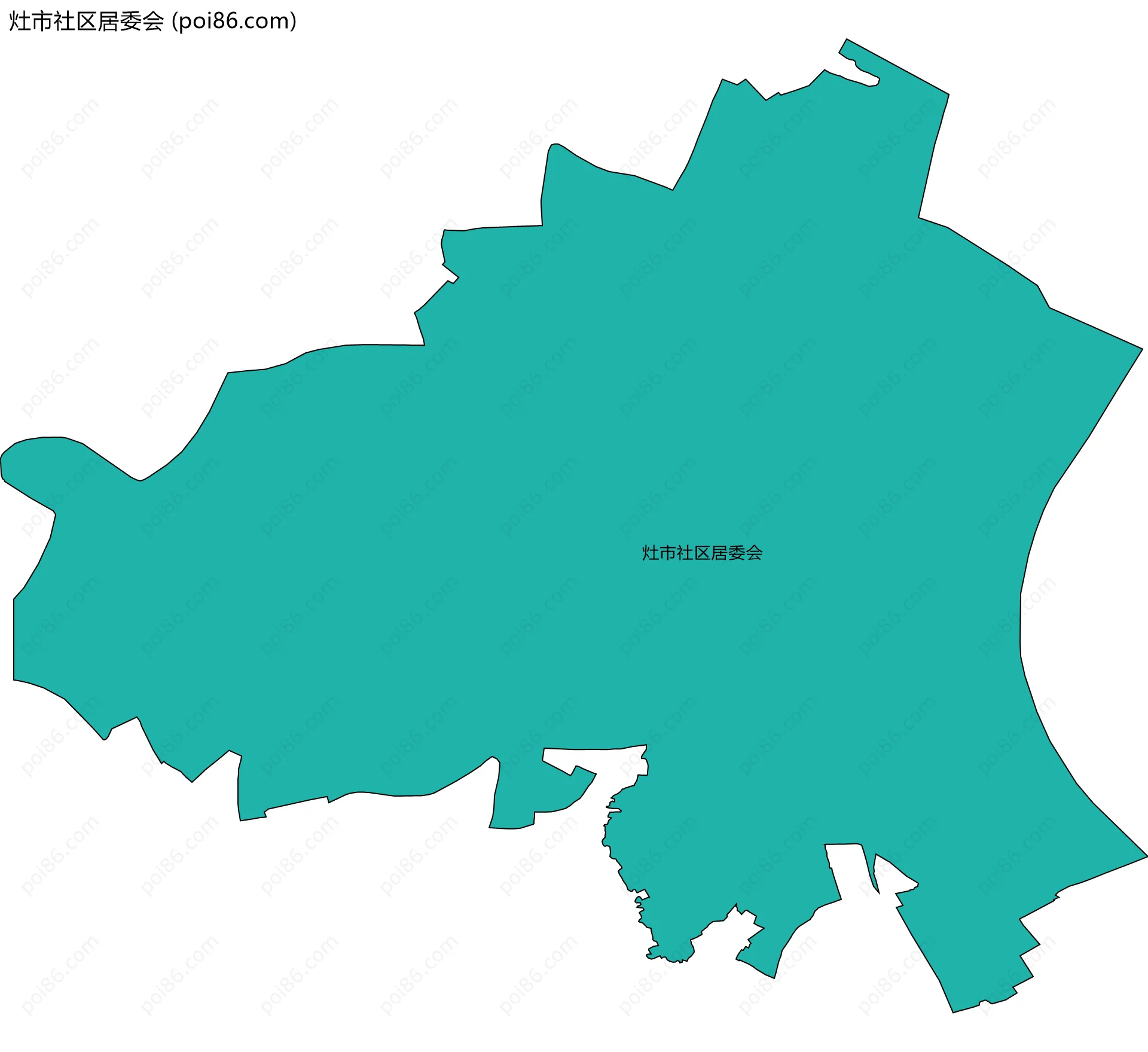 灶市社区居委会边界地图