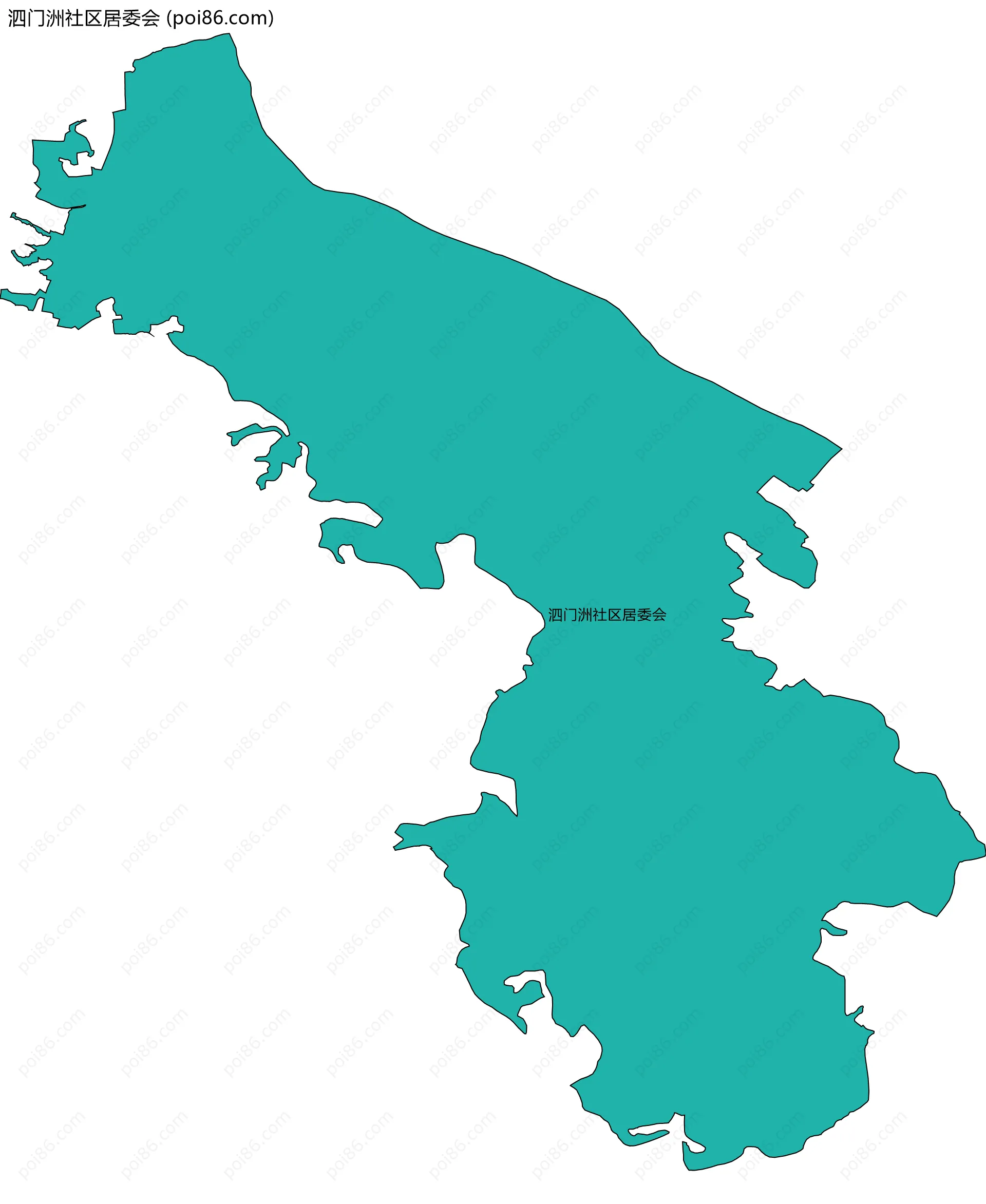 泗门洲社区居委会边界地图