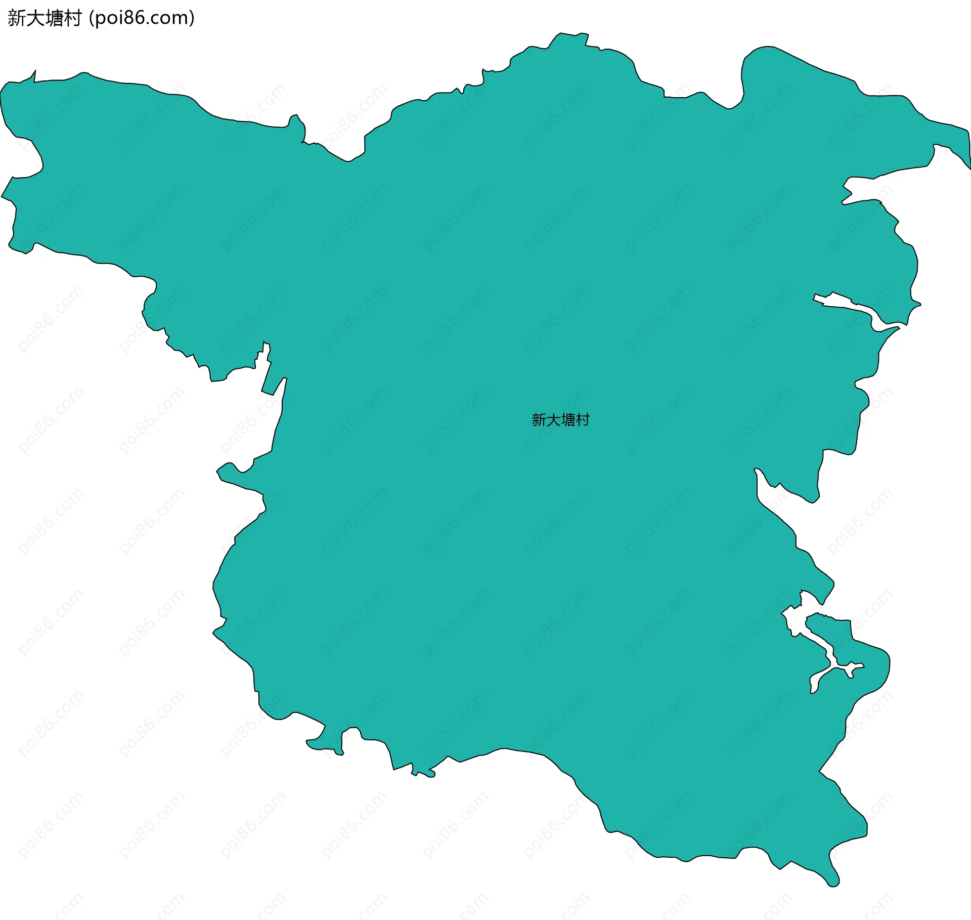 新大塘村边界地图