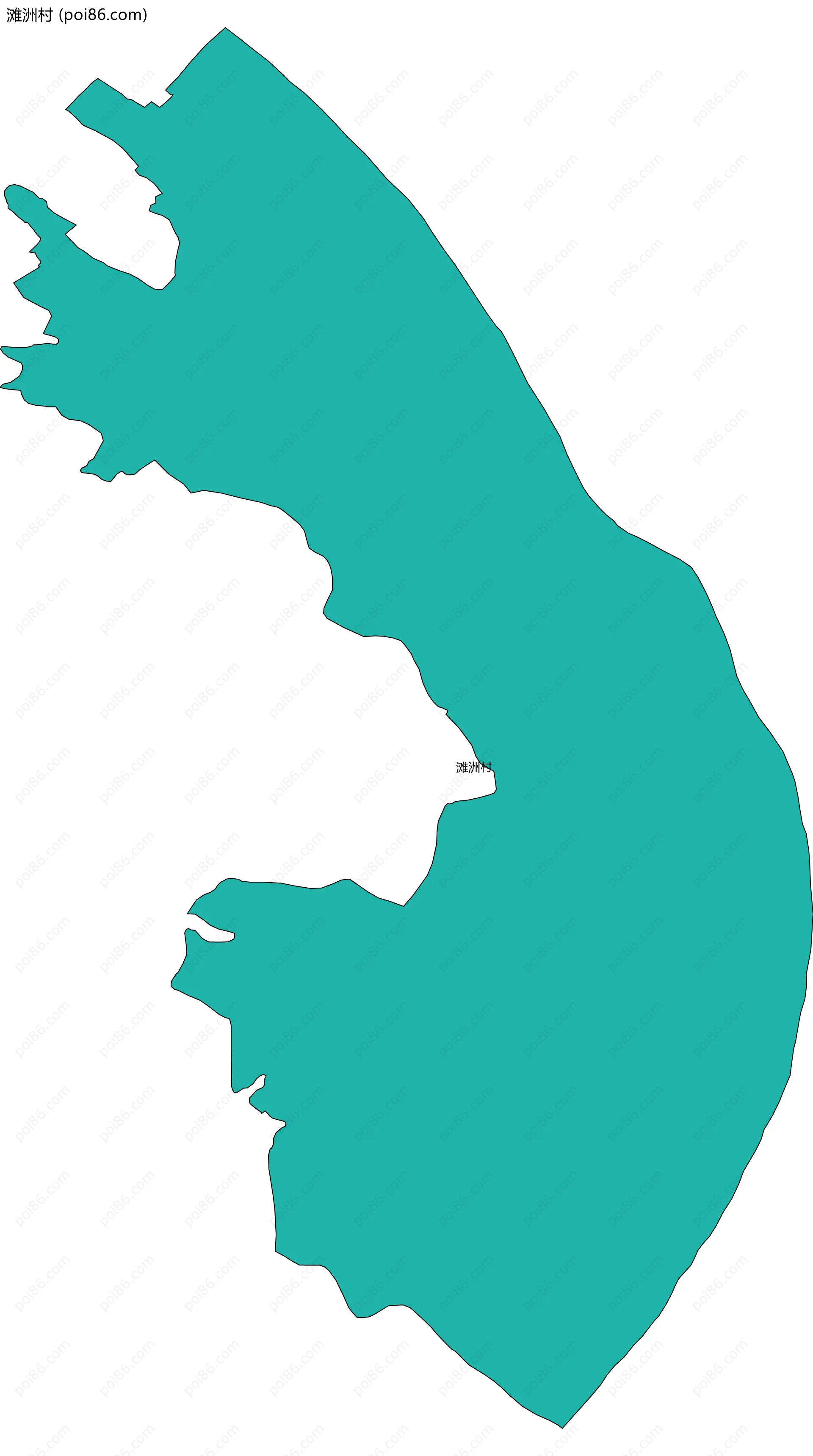 滩洲村边界地图