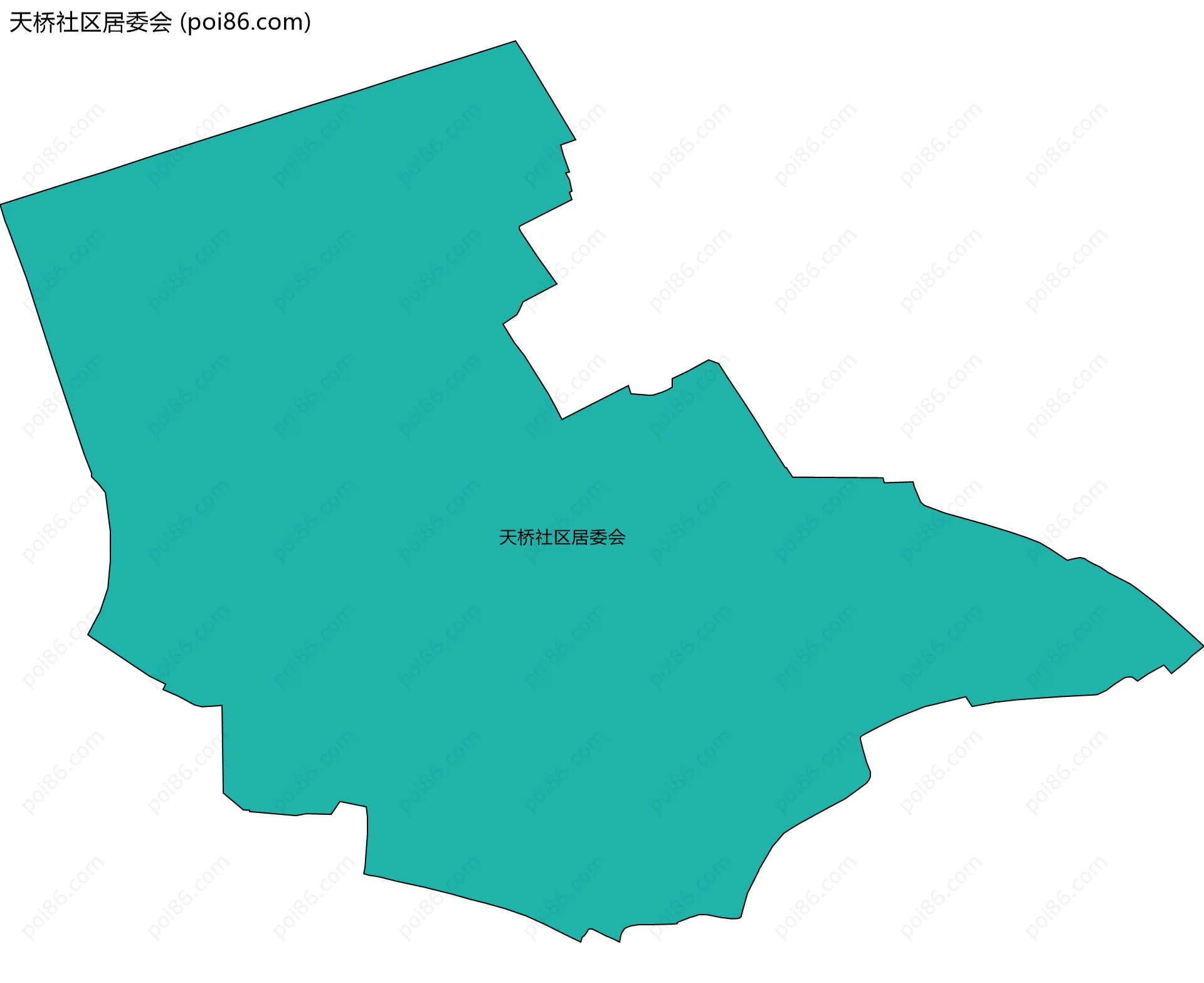 天桥社区居委会边界地图