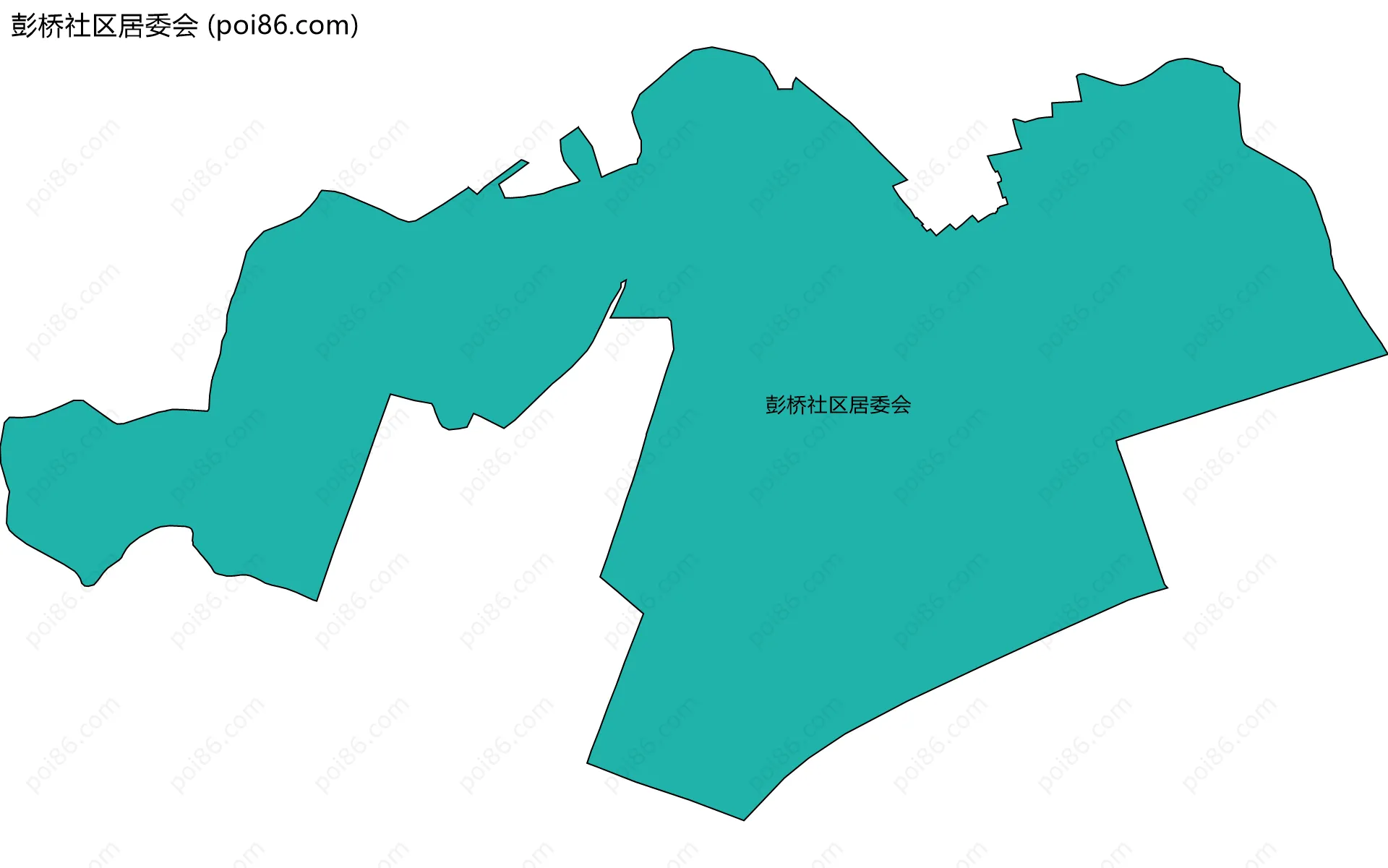彭桥社区居委会边界地图