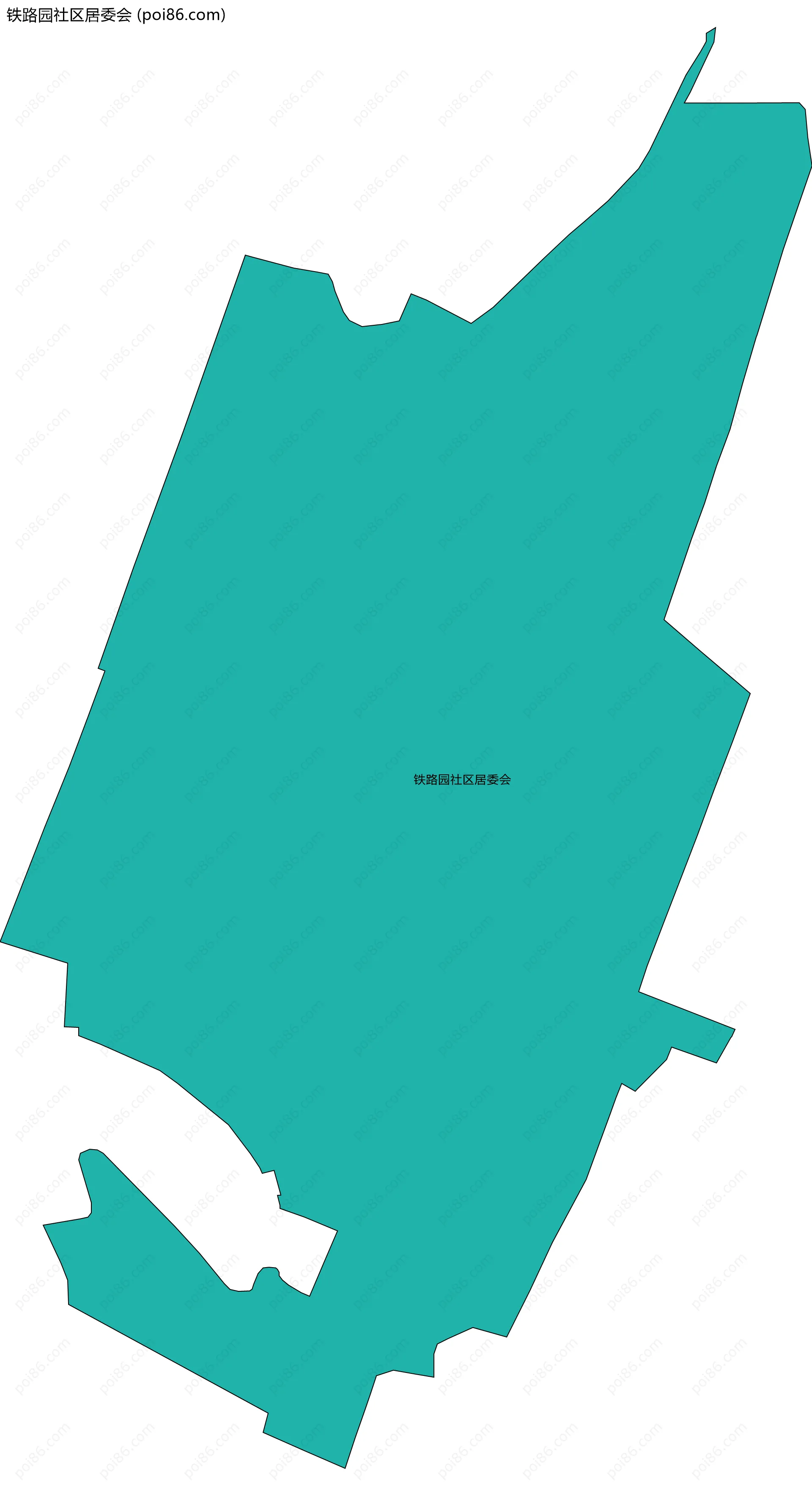 铁路园社区居委会边界地图