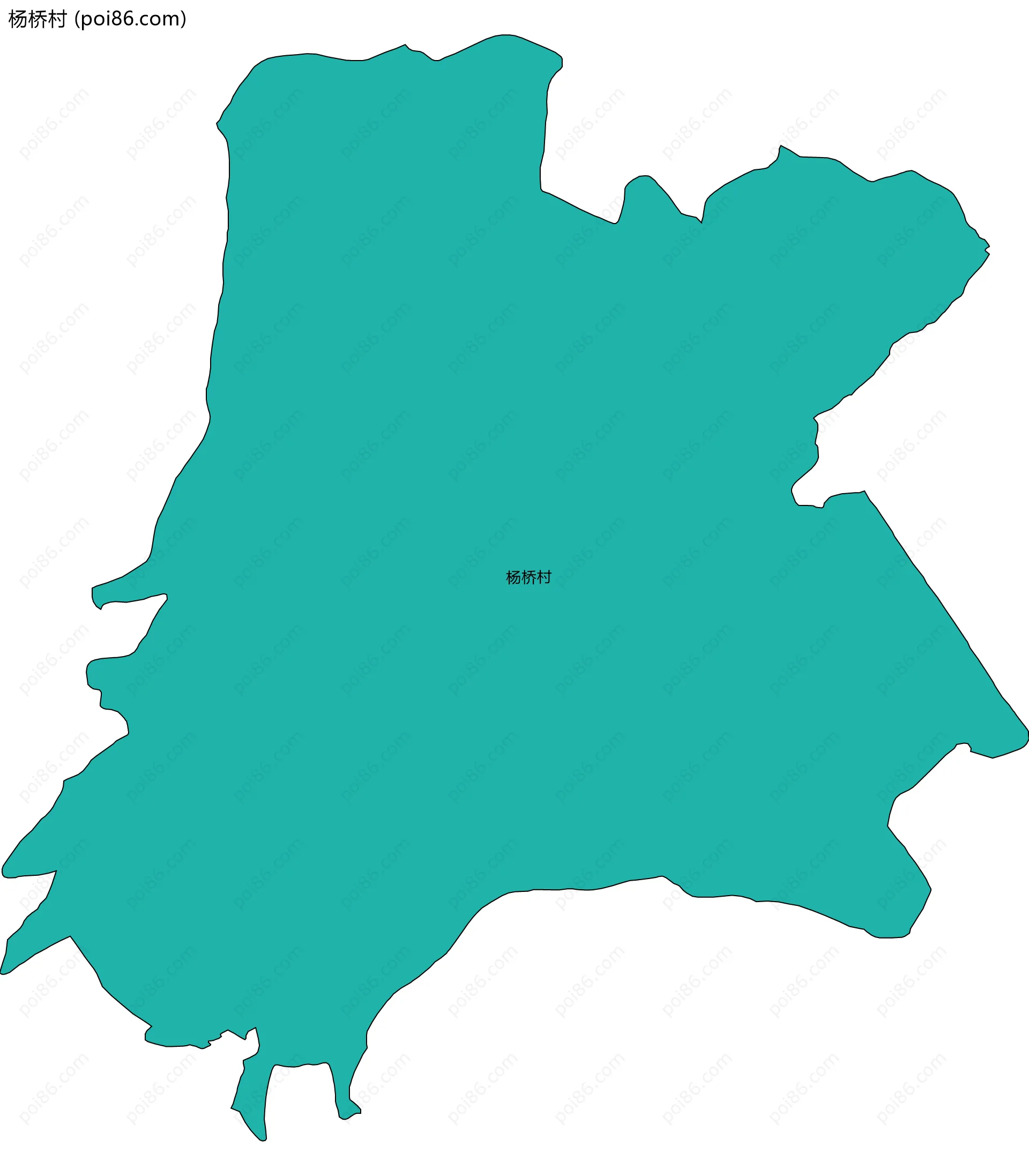 杨桥村边界地图