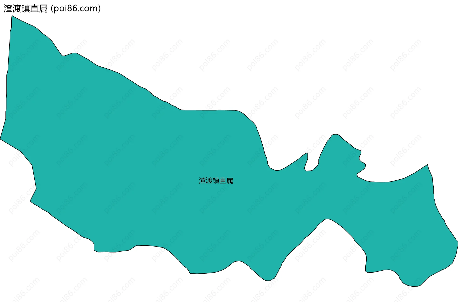 渣渡镇直属边界地图