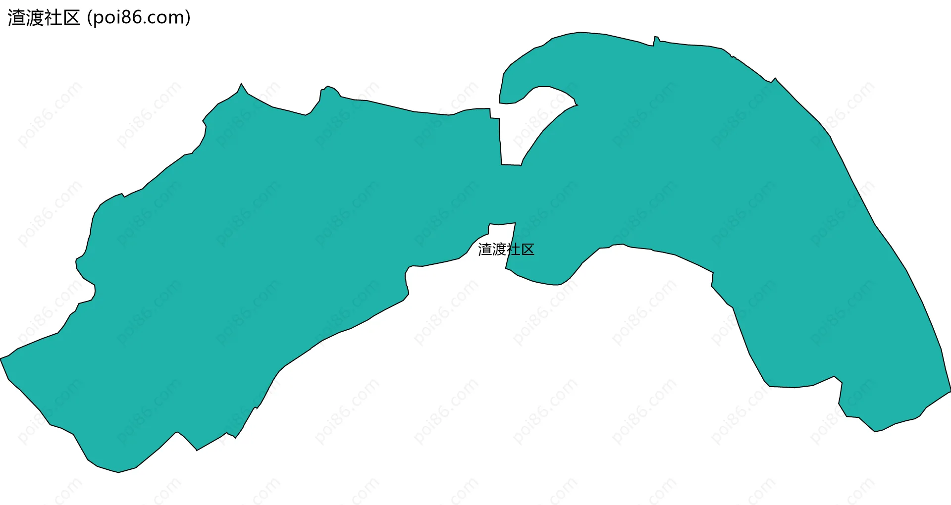 渣渡社区边界地图