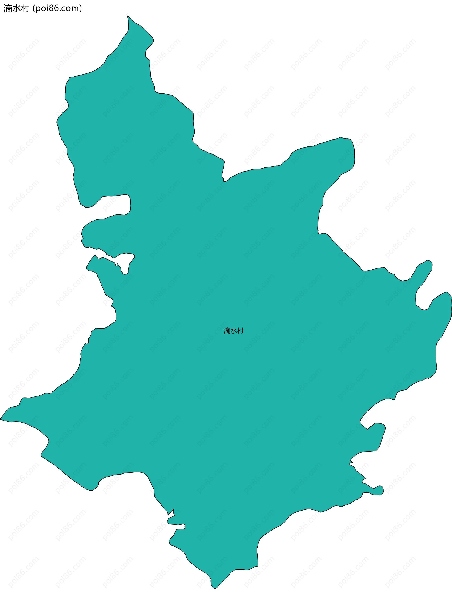 滴水村边界地图