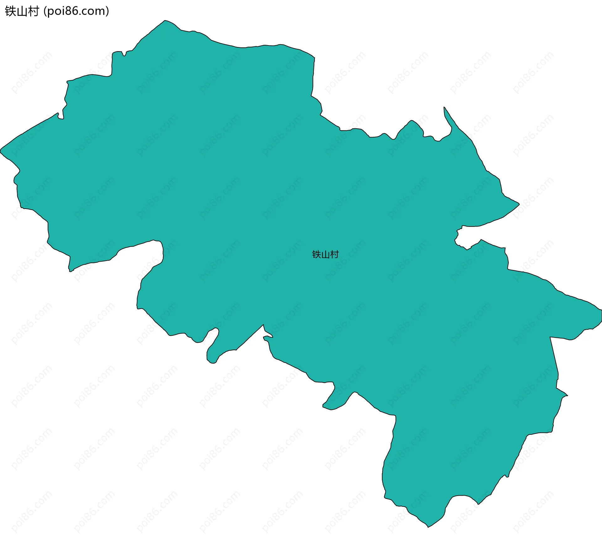 铁山村边界地图