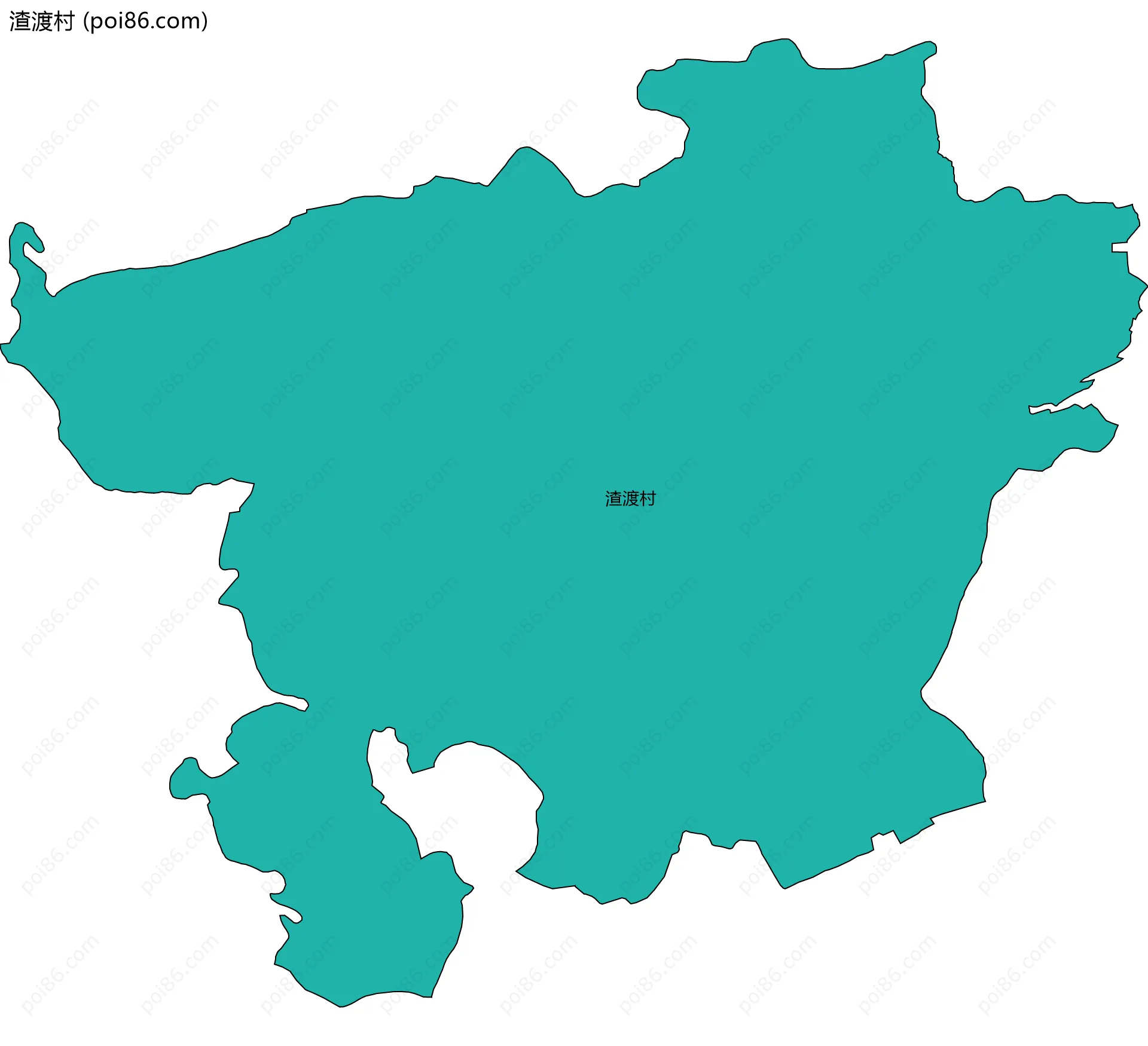渣渡村边界地图