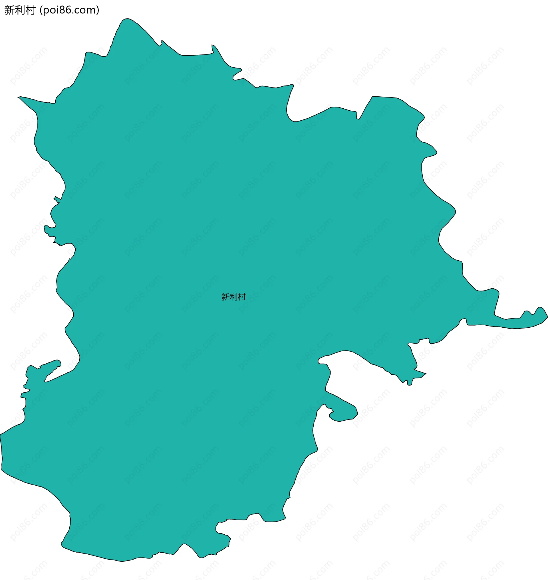 新利村边界地图