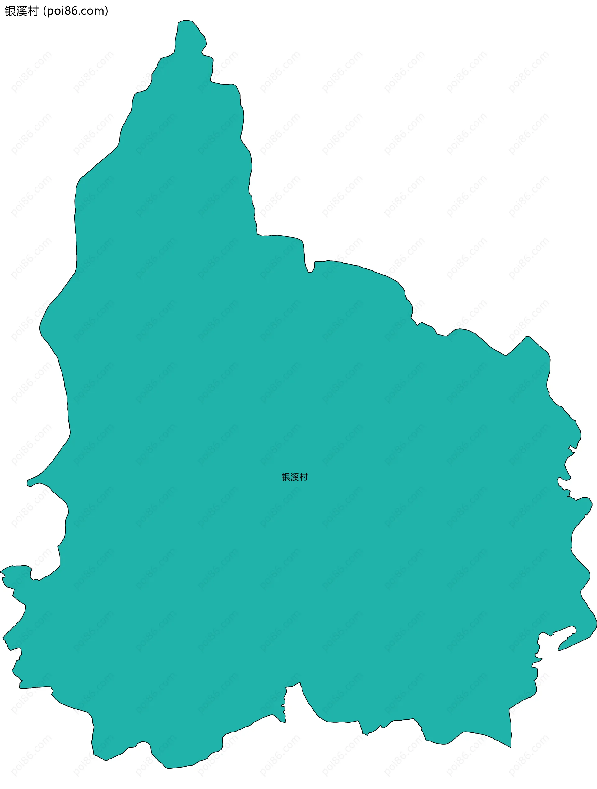 银溪村边界地图